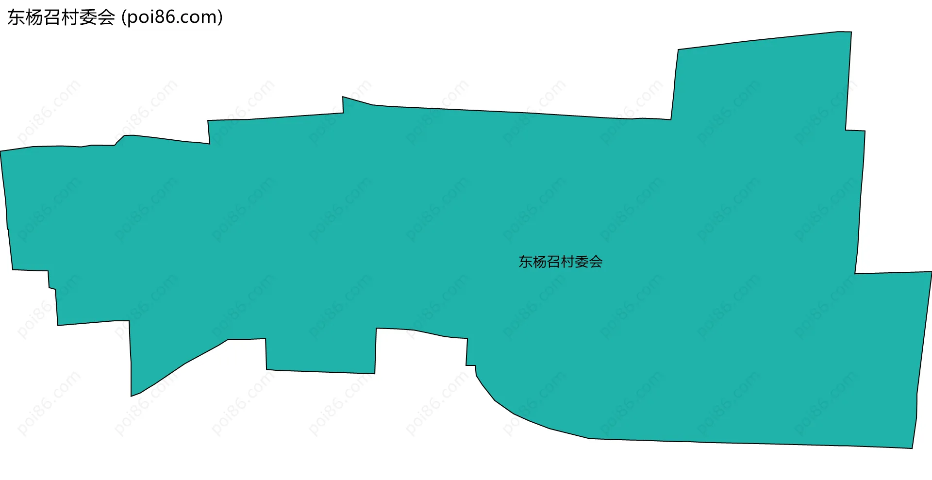 东杨召村委会边界地图