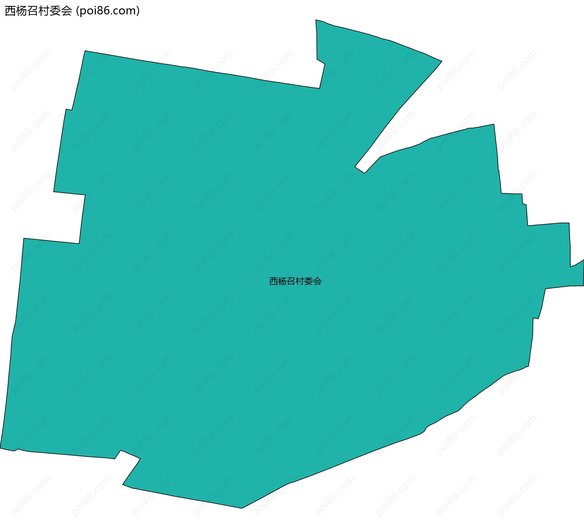 西杨召村委会边界地图
