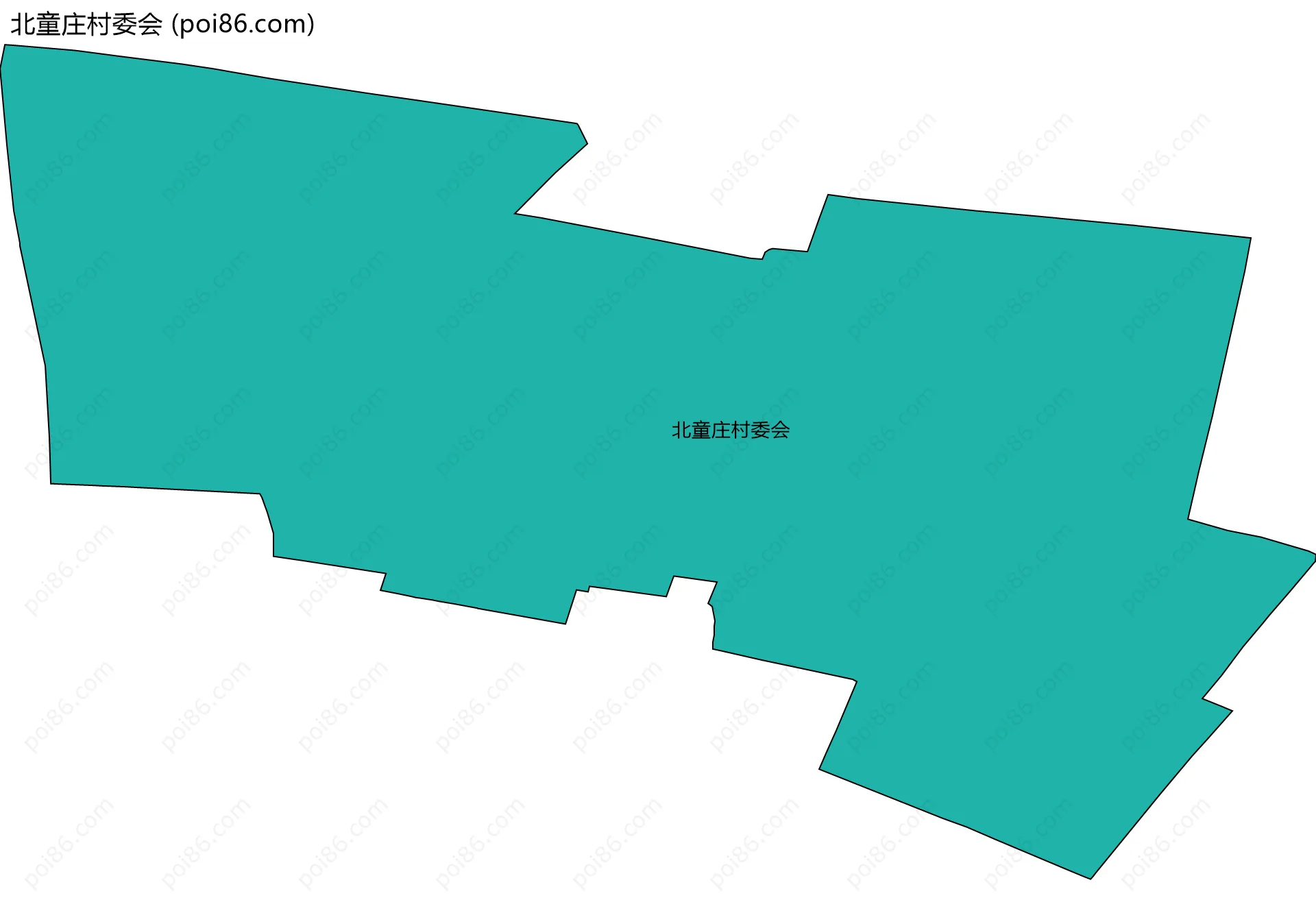 北童庄村委会边界地图