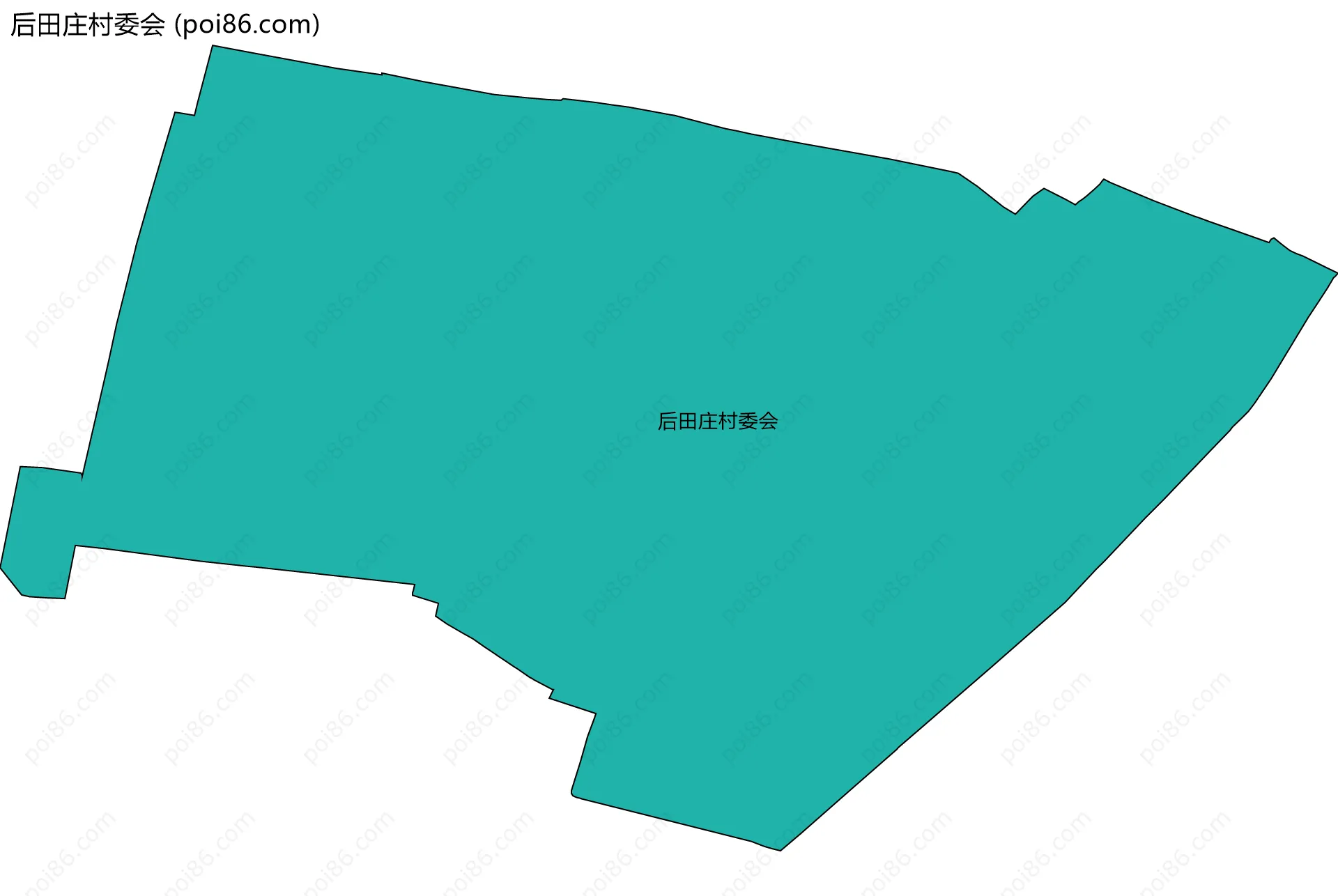 后田庄村委会边界地图