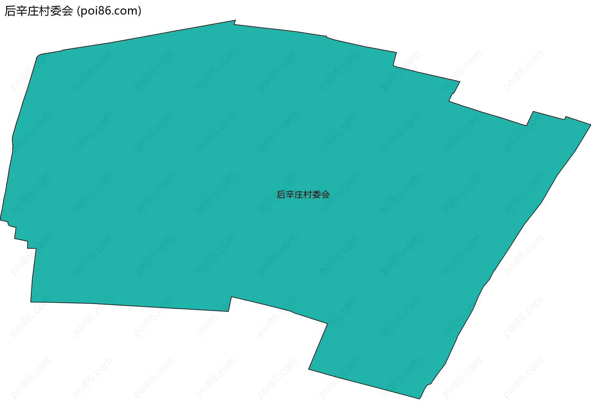 后辛庄村委会边界地图