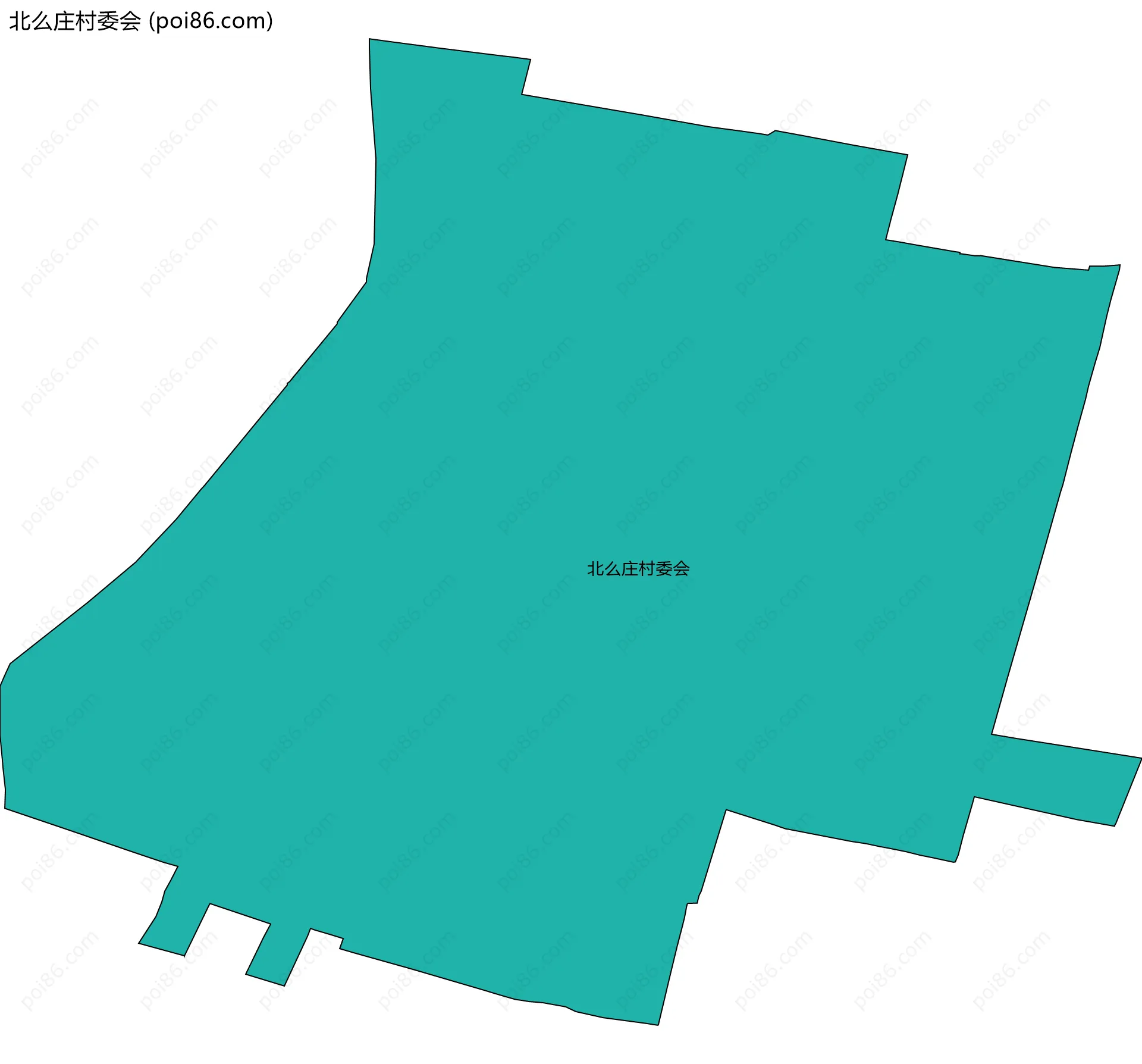 北么庄村委会边界地图
