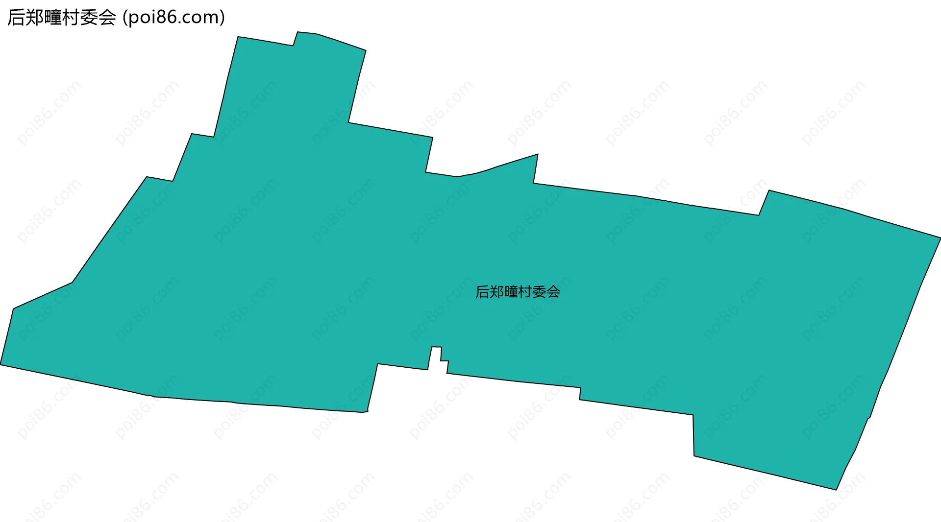 后郑疃村委会边界地图