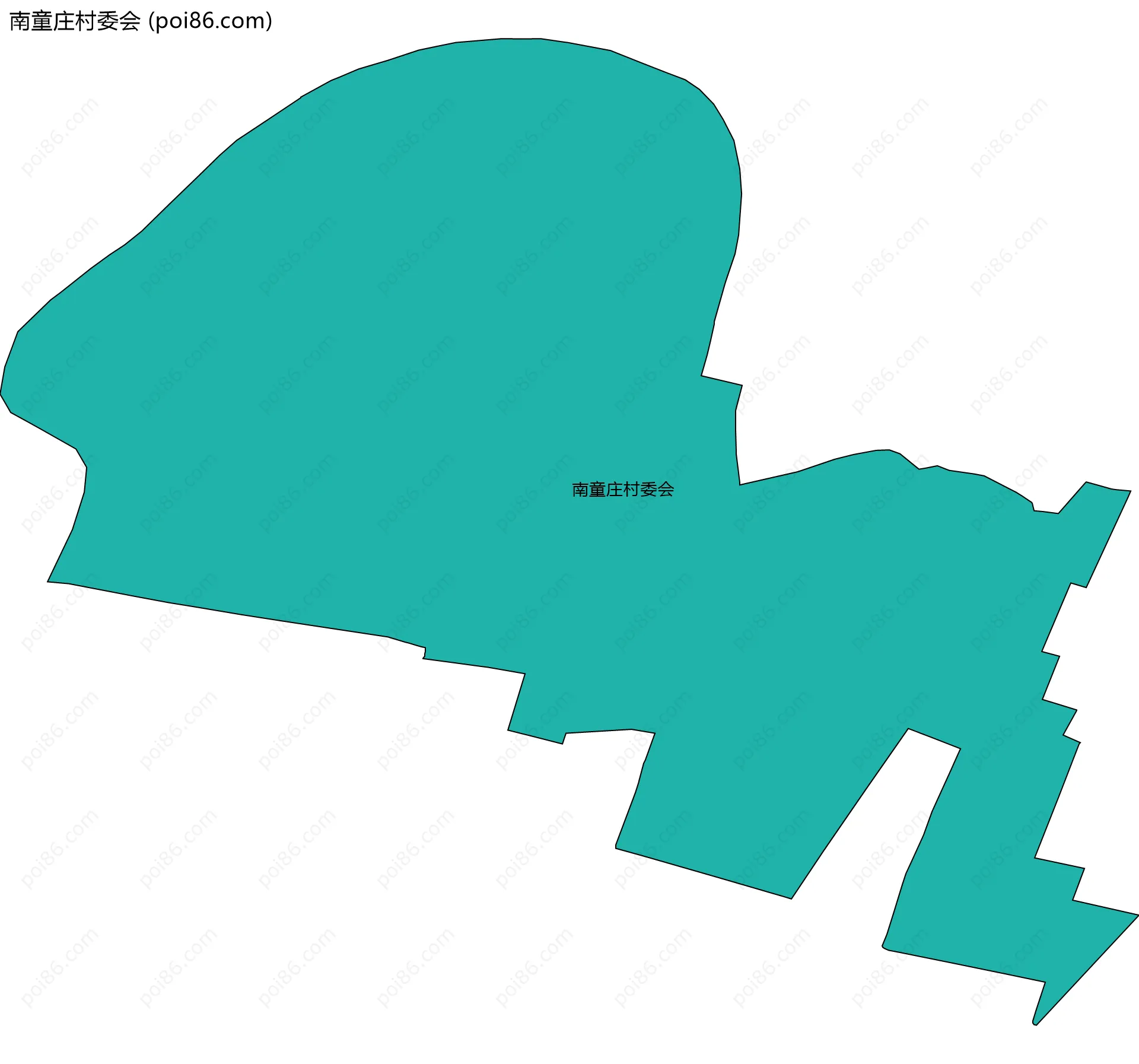 南童庄村委会边界地图