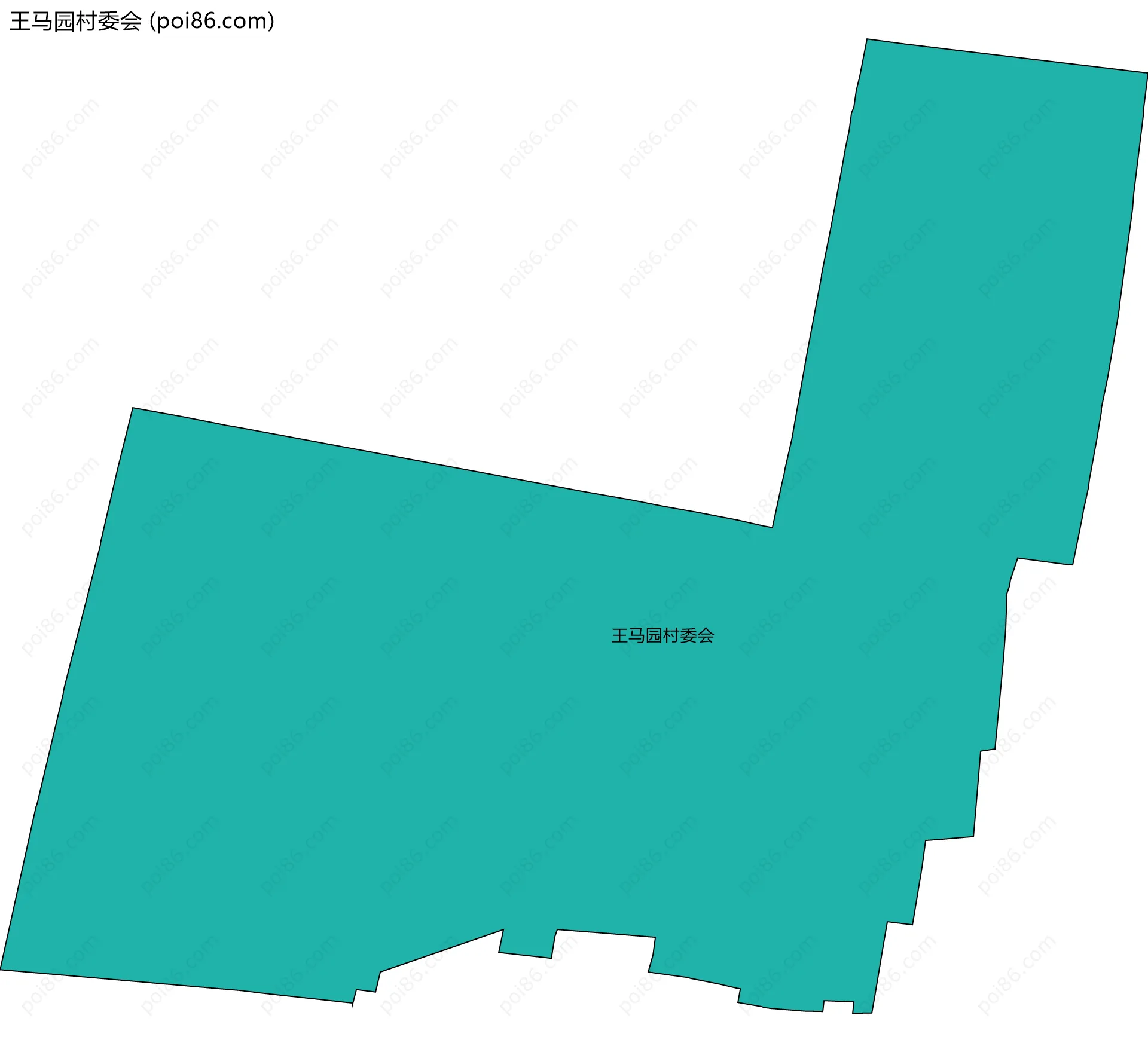 王马园村委会边界地图