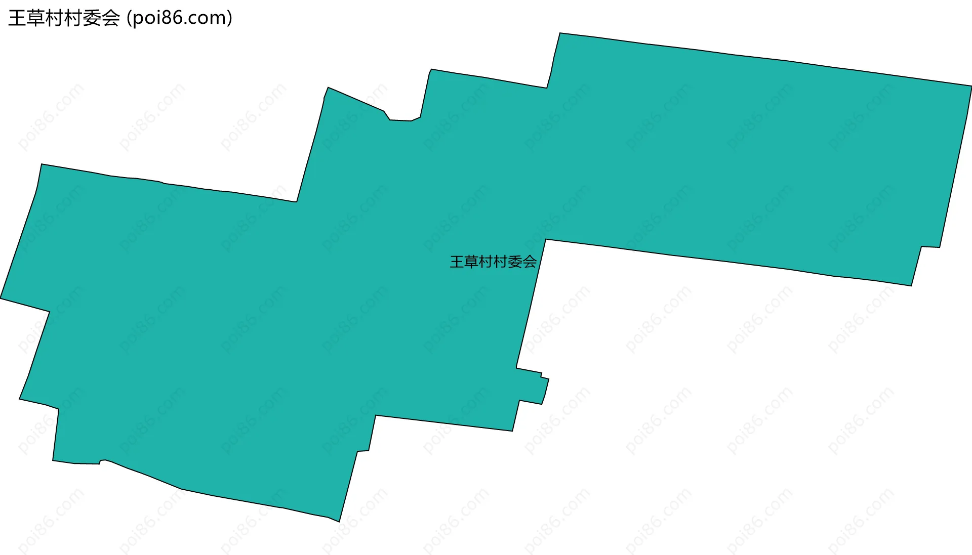 王草村村委会边界地图
