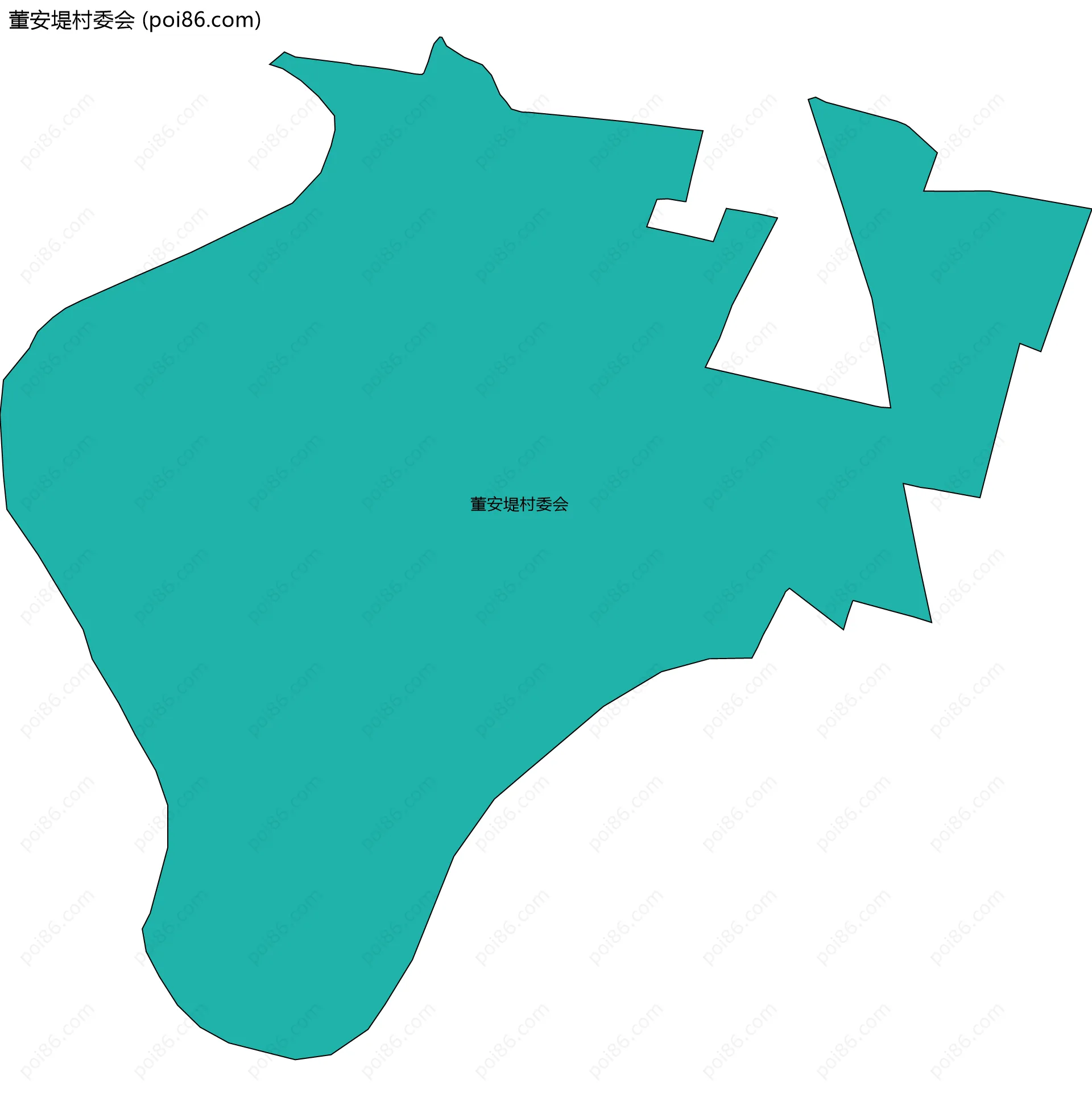 董安堤村委会边界地图