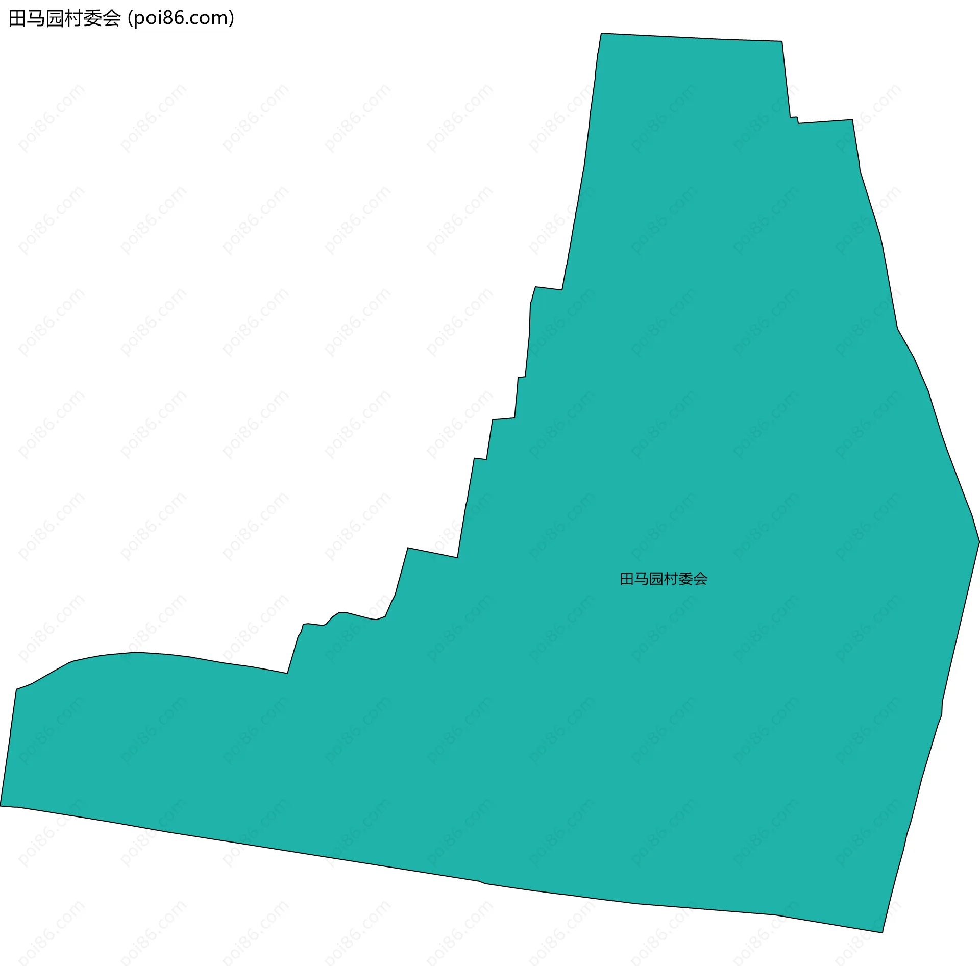 田马园村委会边界地图