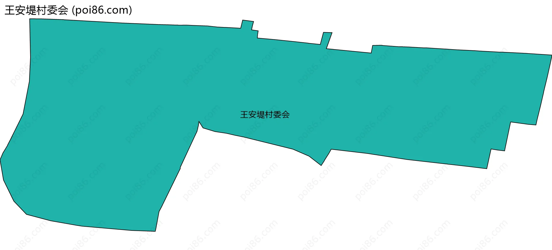 王安堤村委会边界地图