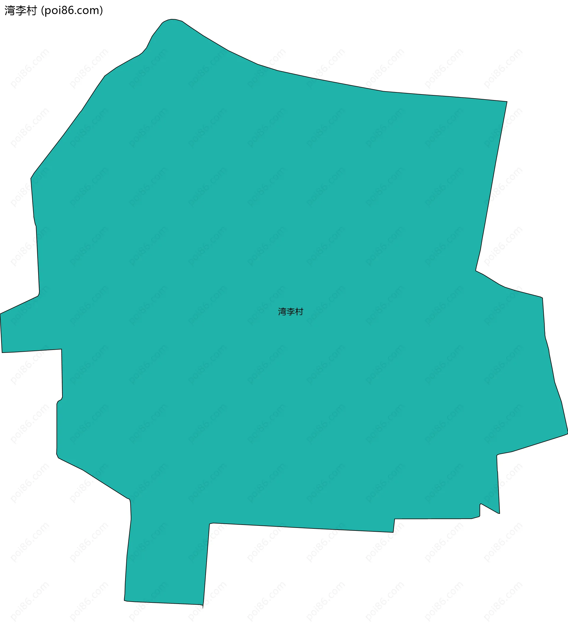 湾李村边界地图