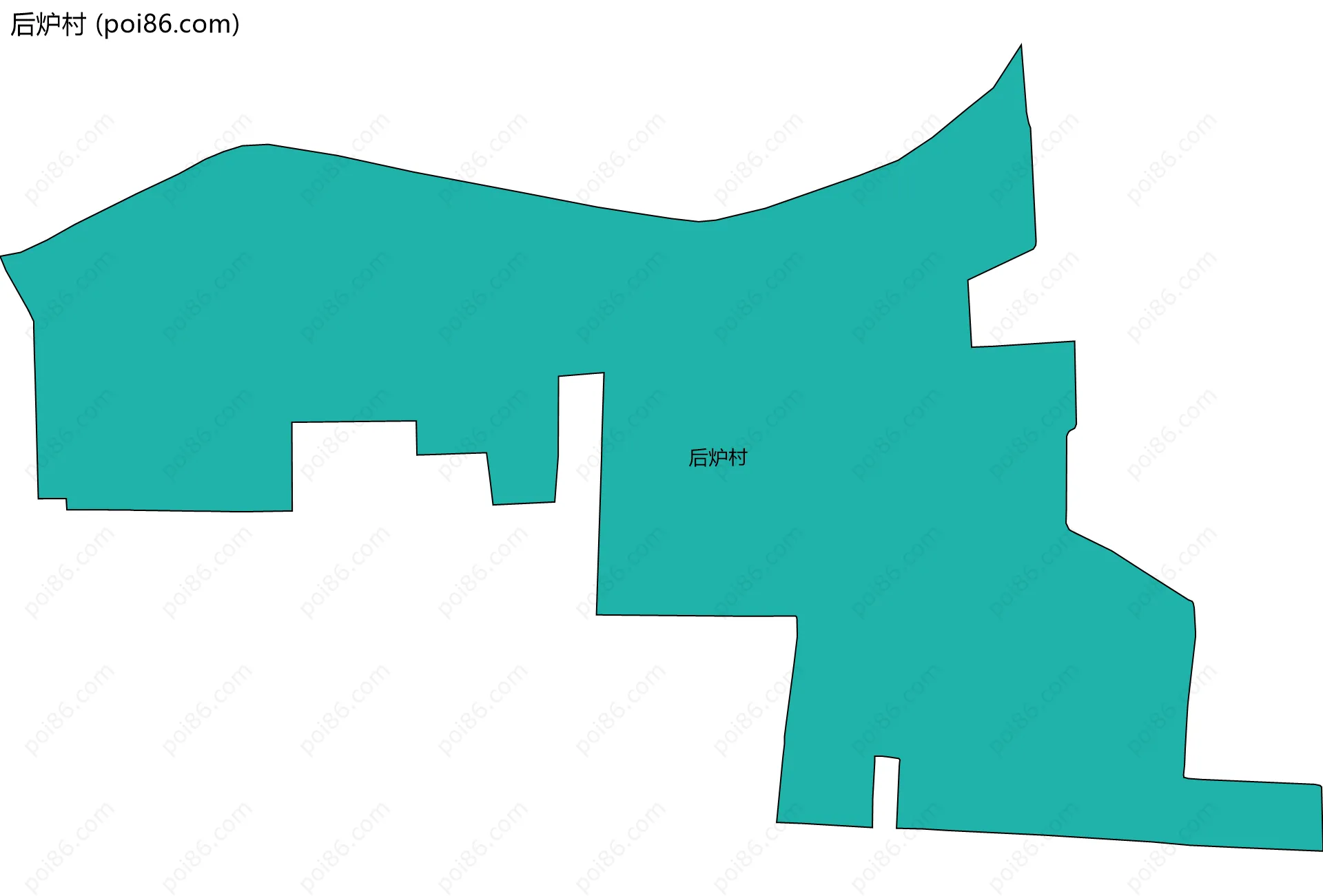 后炉村边界地图