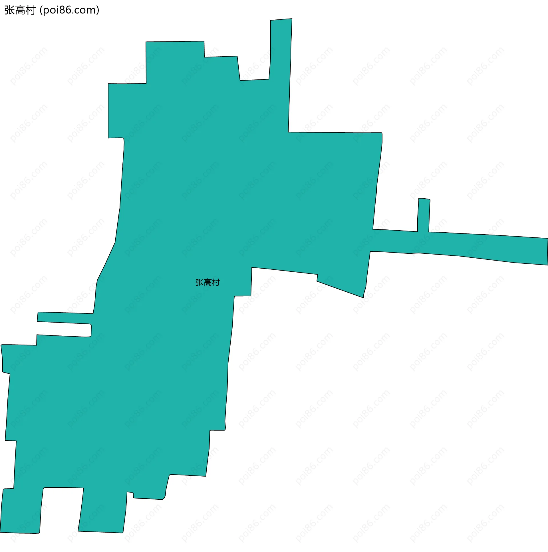 张高村边界地图