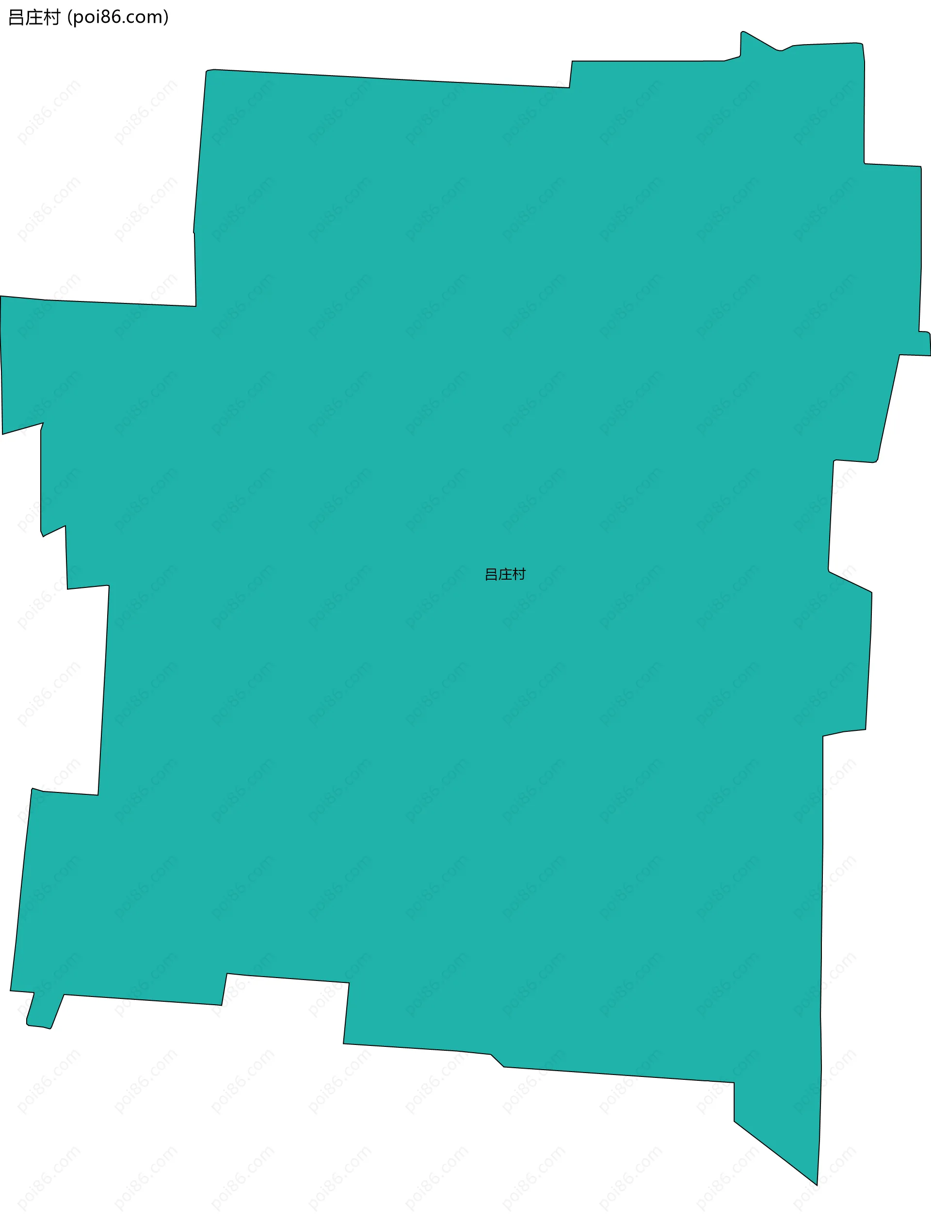 吕庄村边界地图