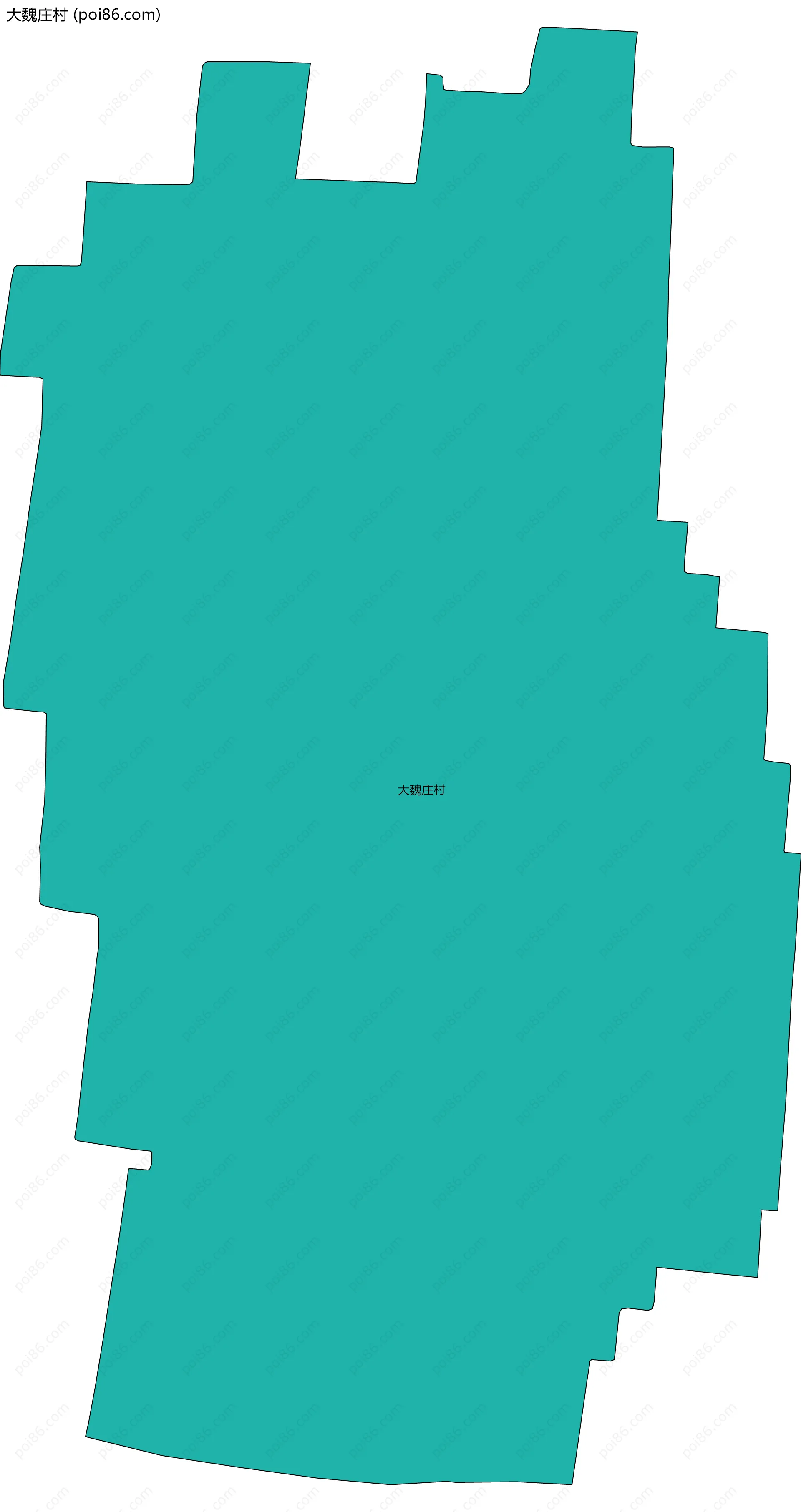 大魏庄村边界地图