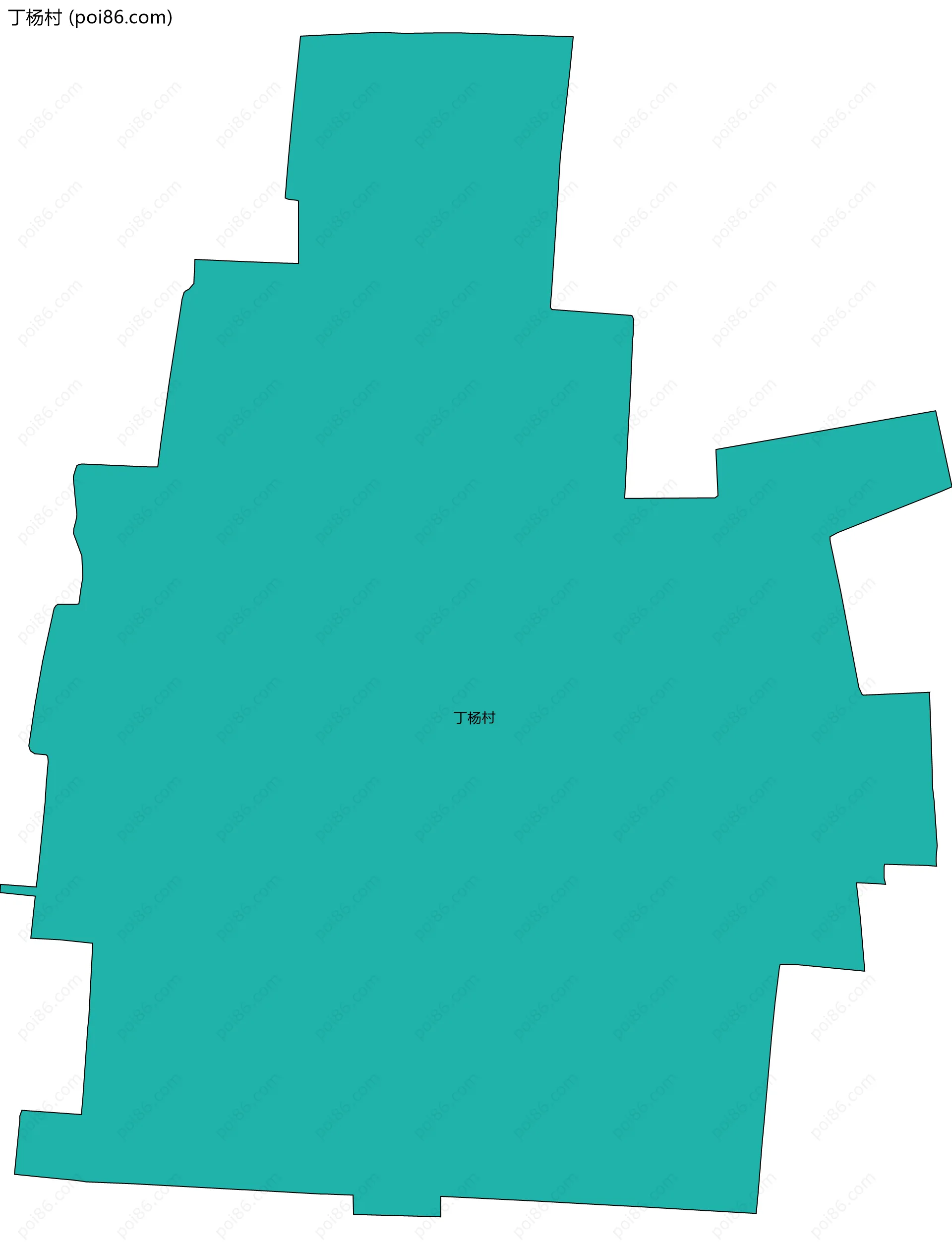 丁杨村边界地图