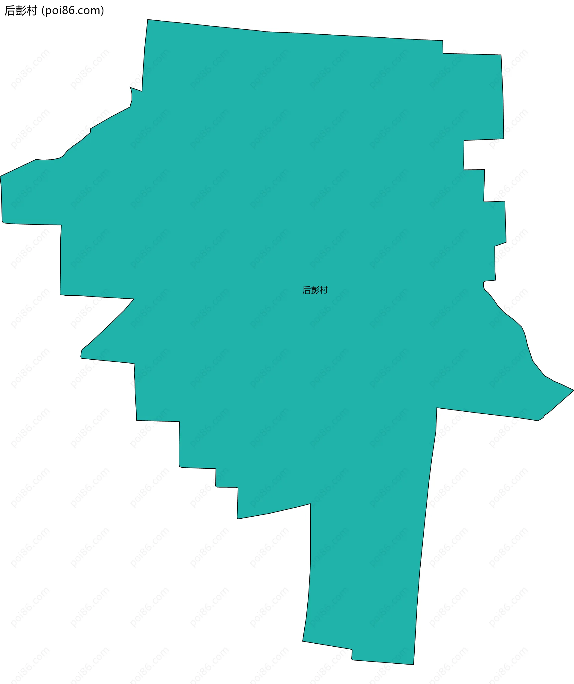 后彭村边界地图