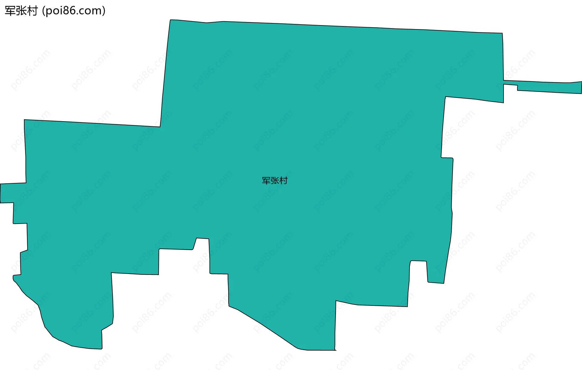 军张村边界地图