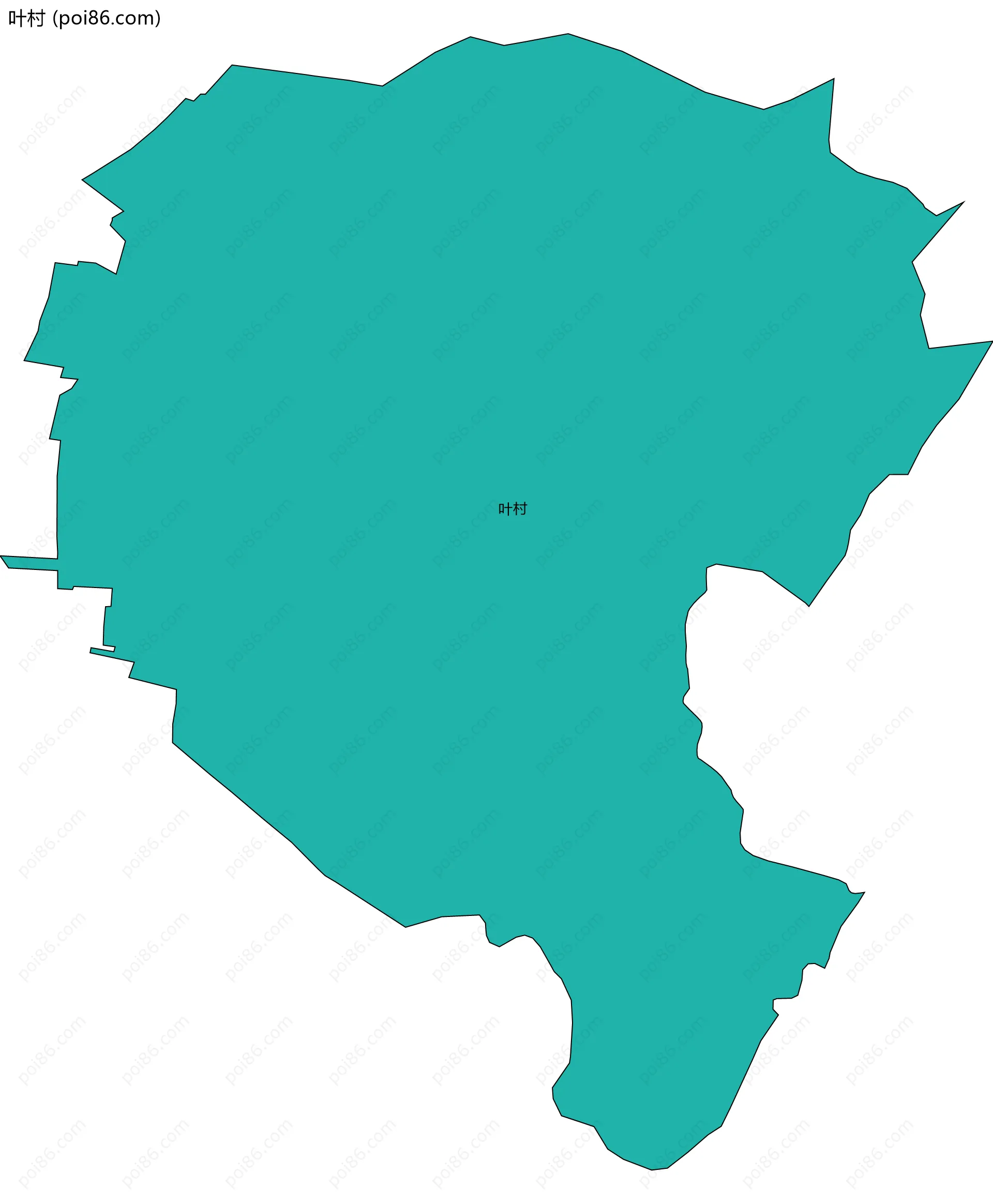 叶村边界地图