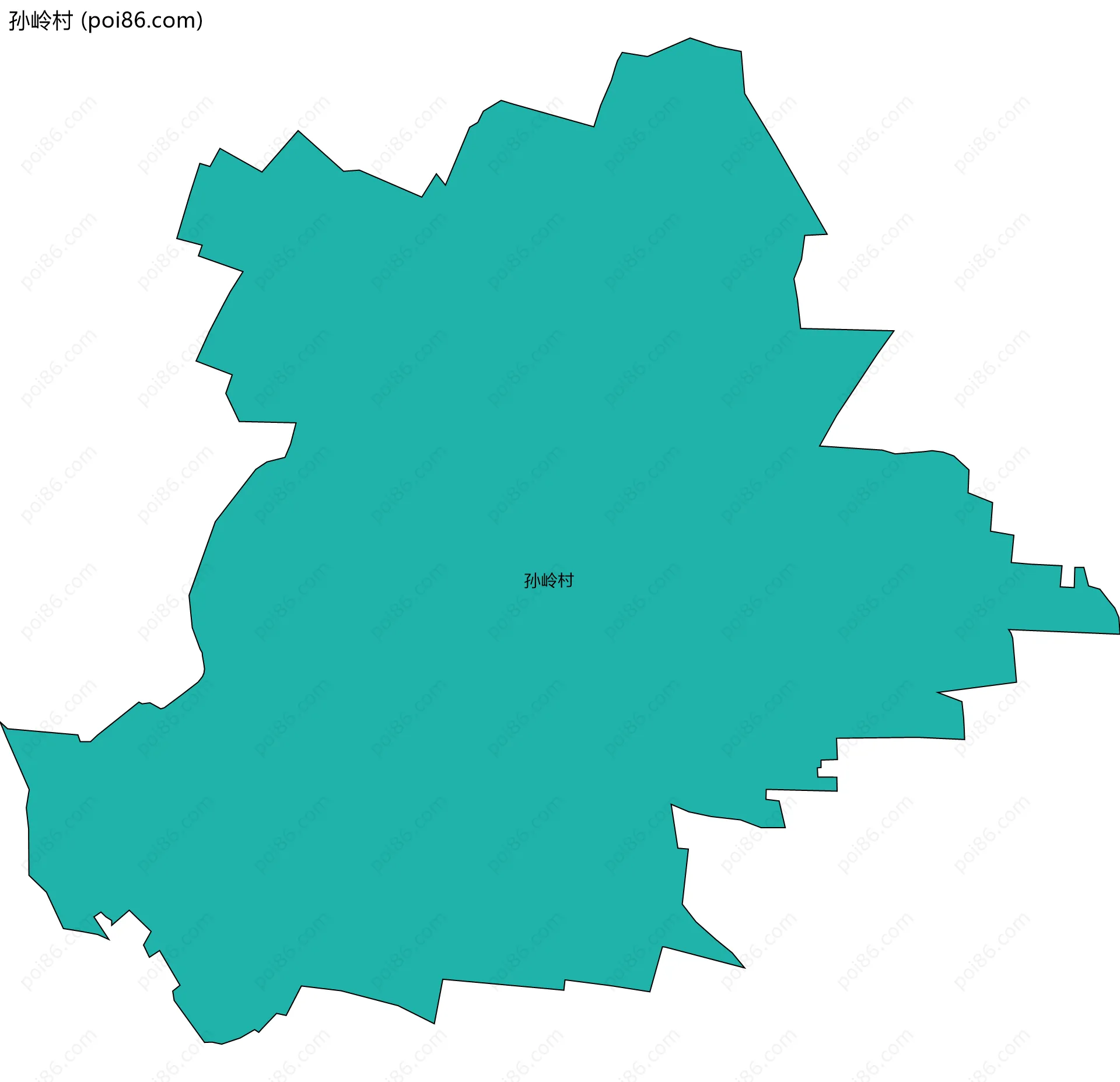 孙岭村边界地图
