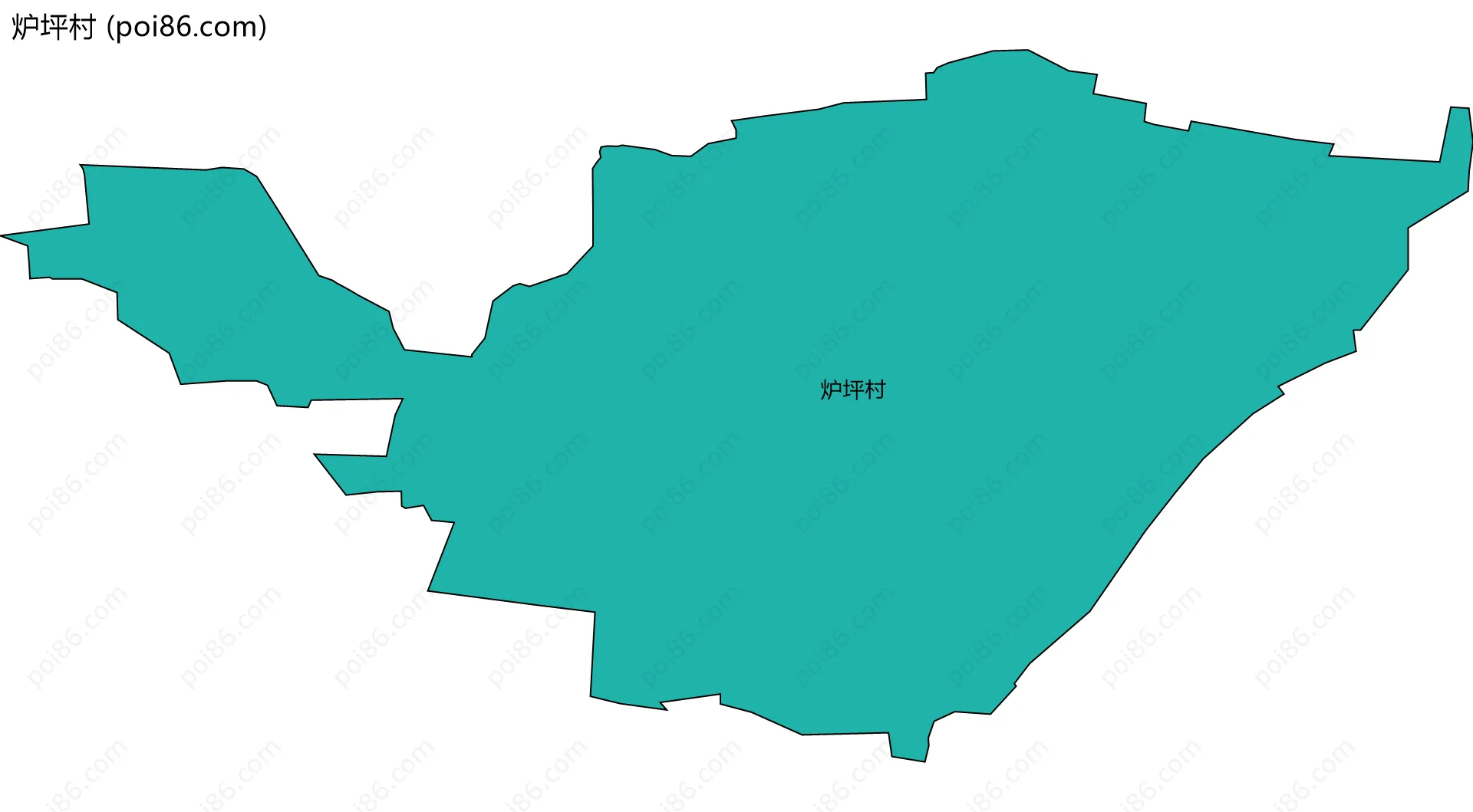 炉坪村边界地图