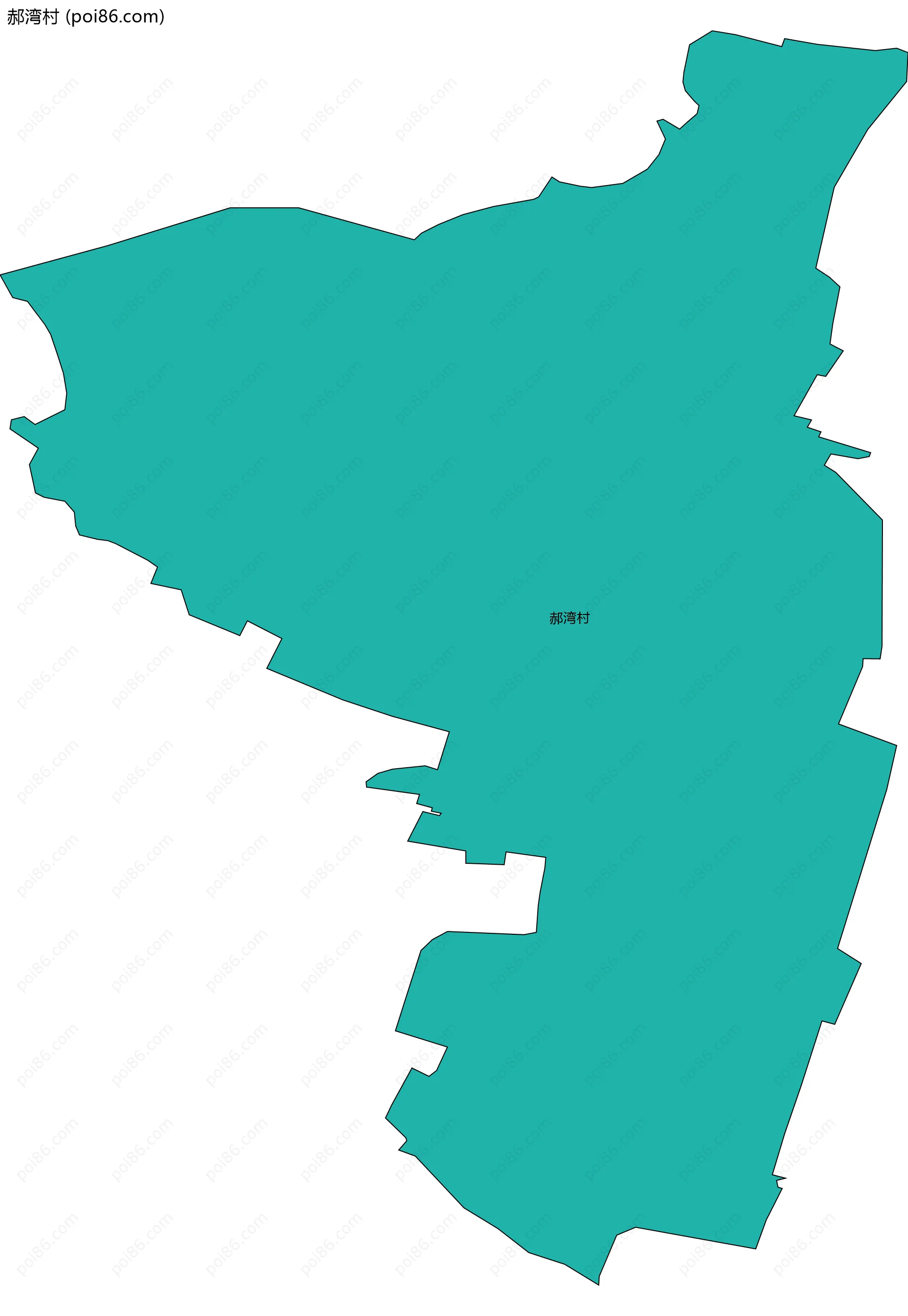 郝湾村边界地图