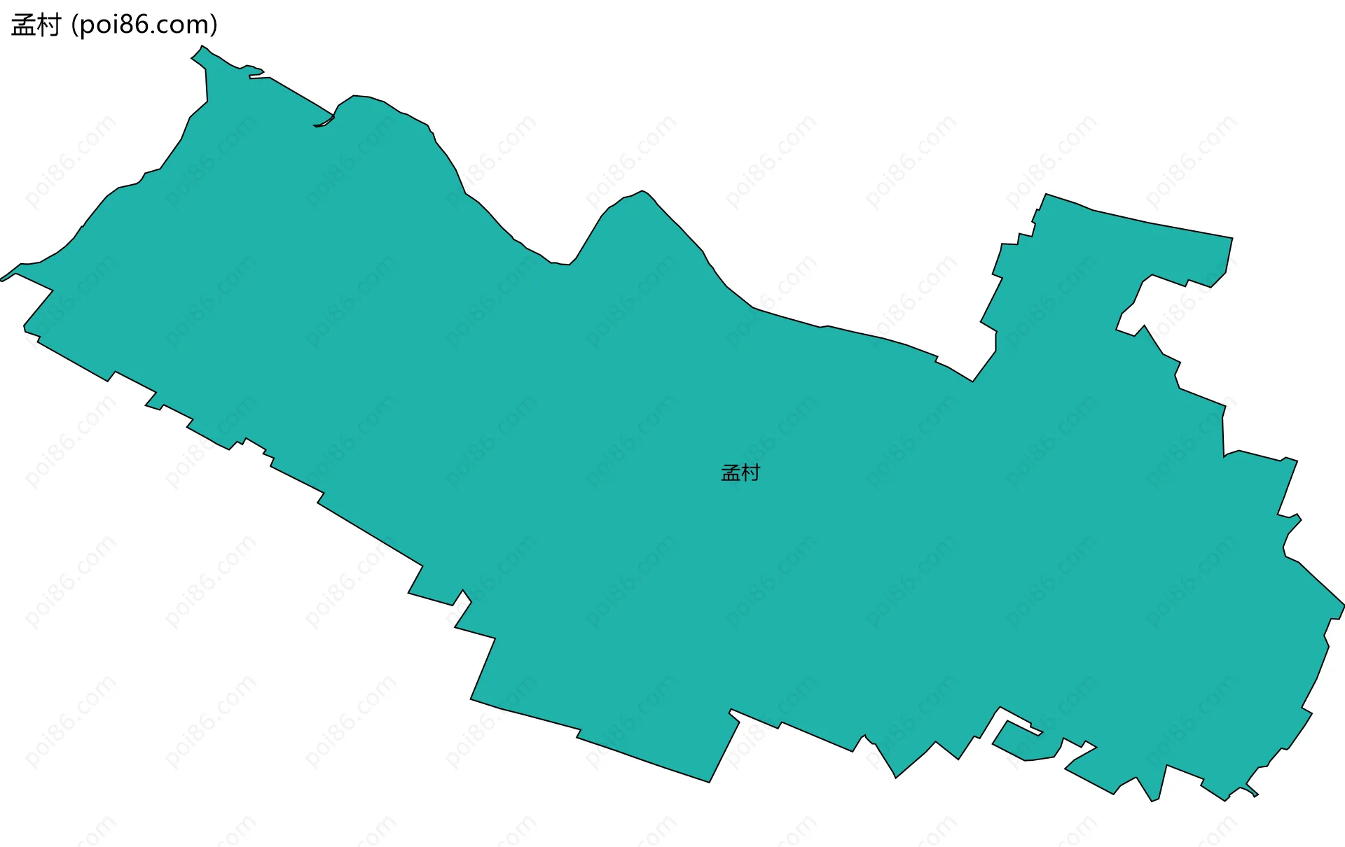 孟村边界地图