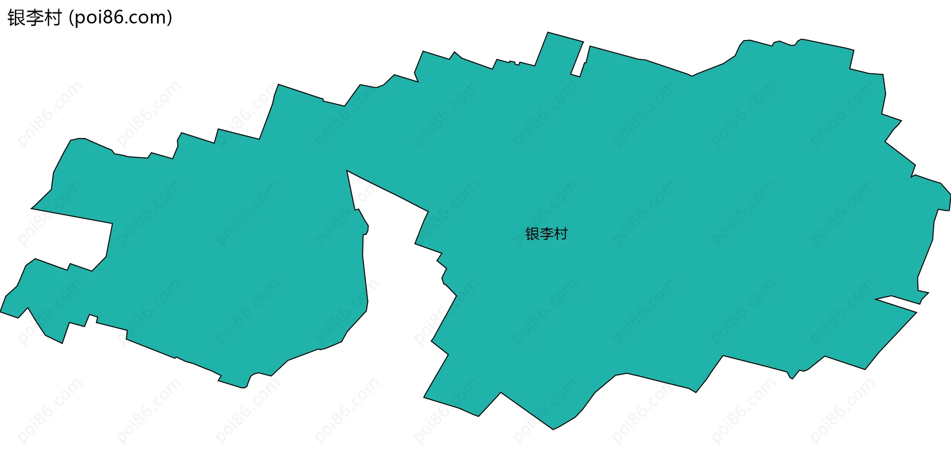 银李村边界地图