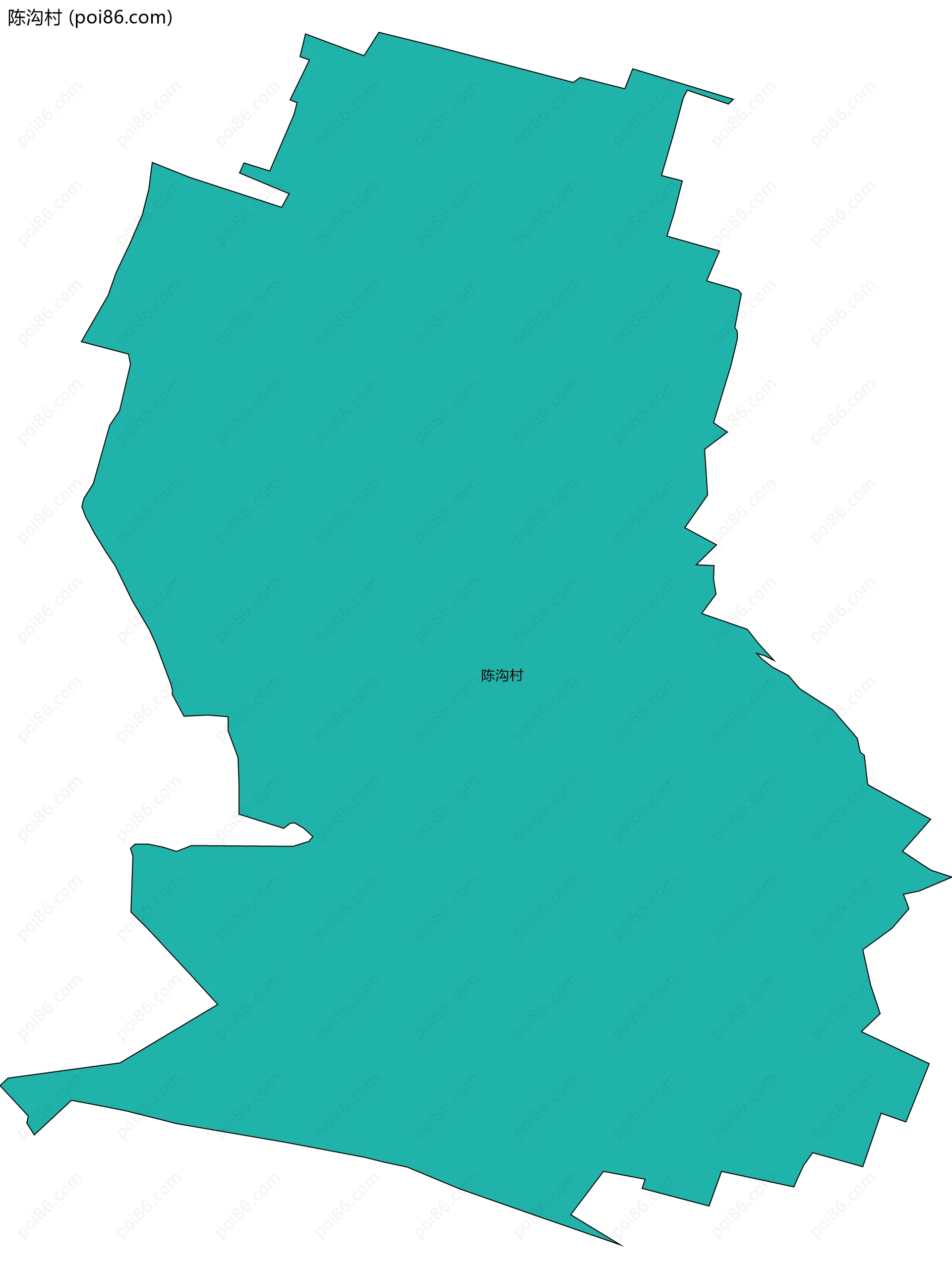 陈沟村边界地图