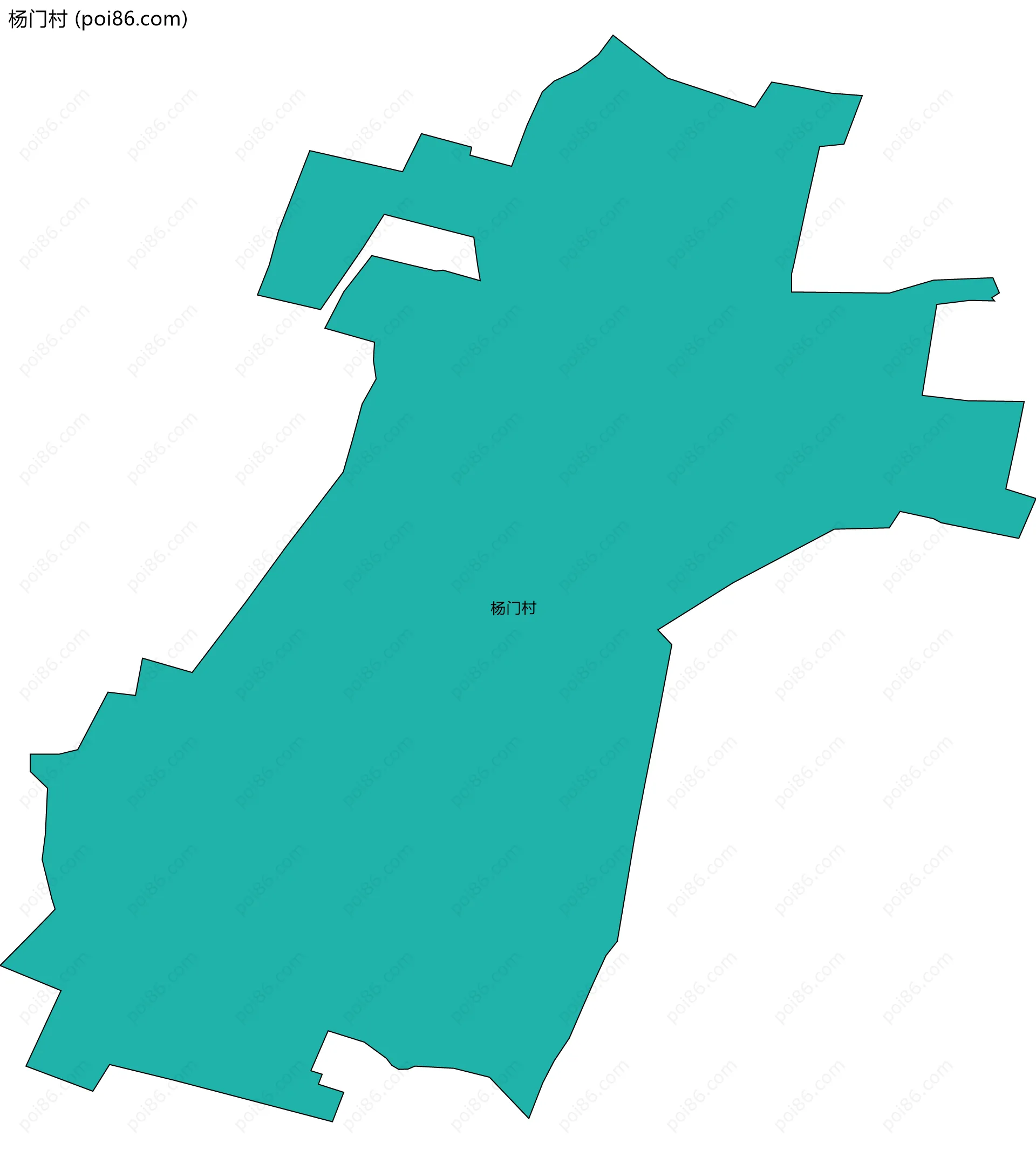 杨门村边界地图