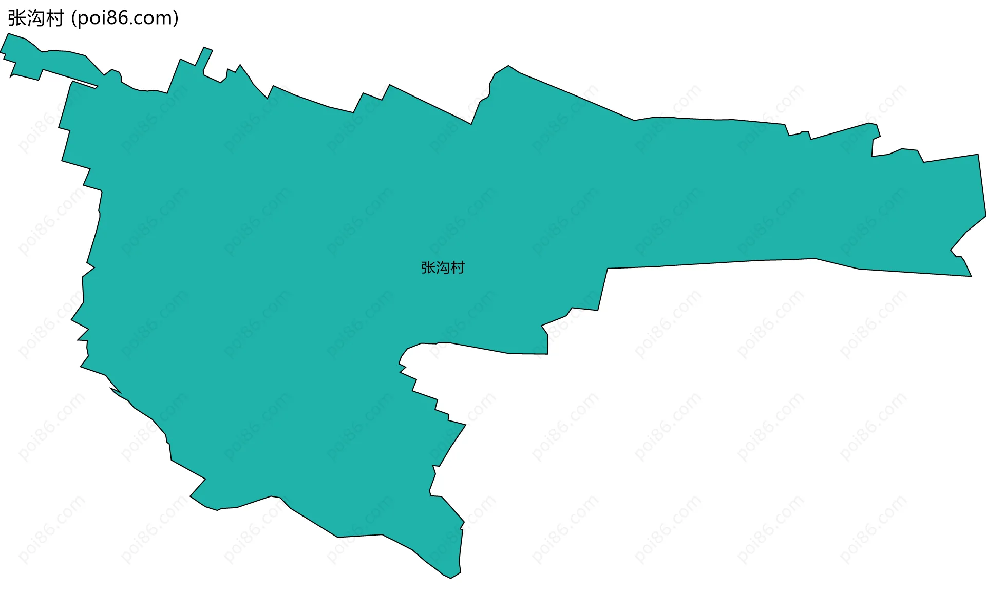 张沟村边界地图