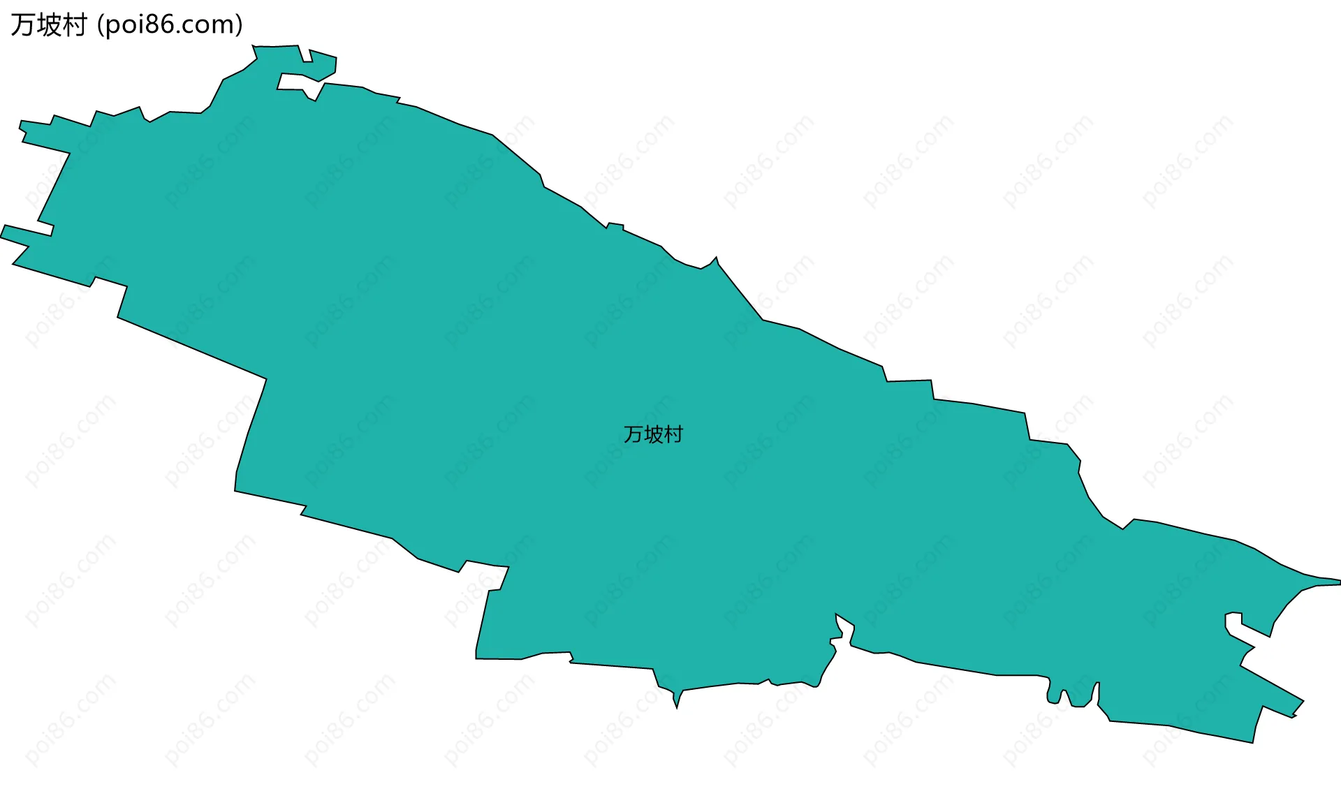万坡村边界地图