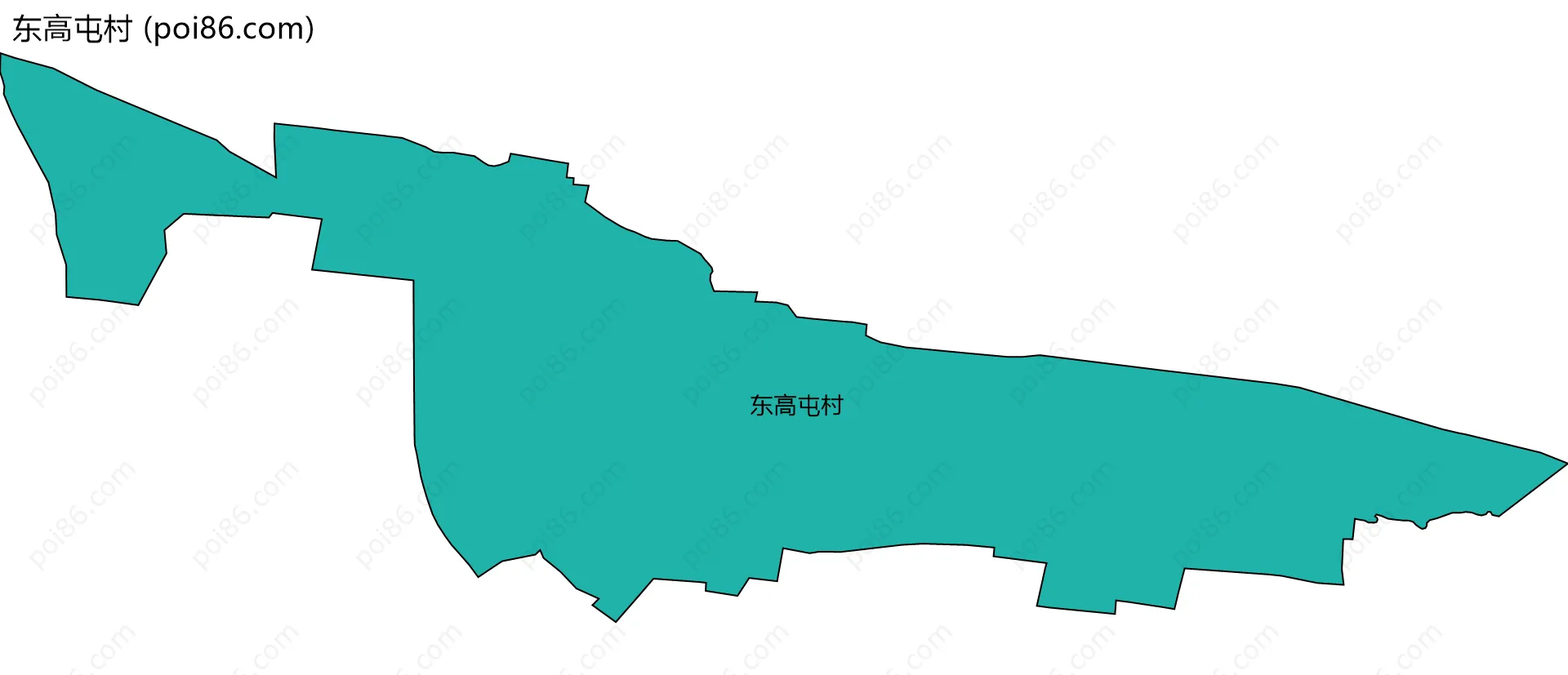 东高屯村边界地图