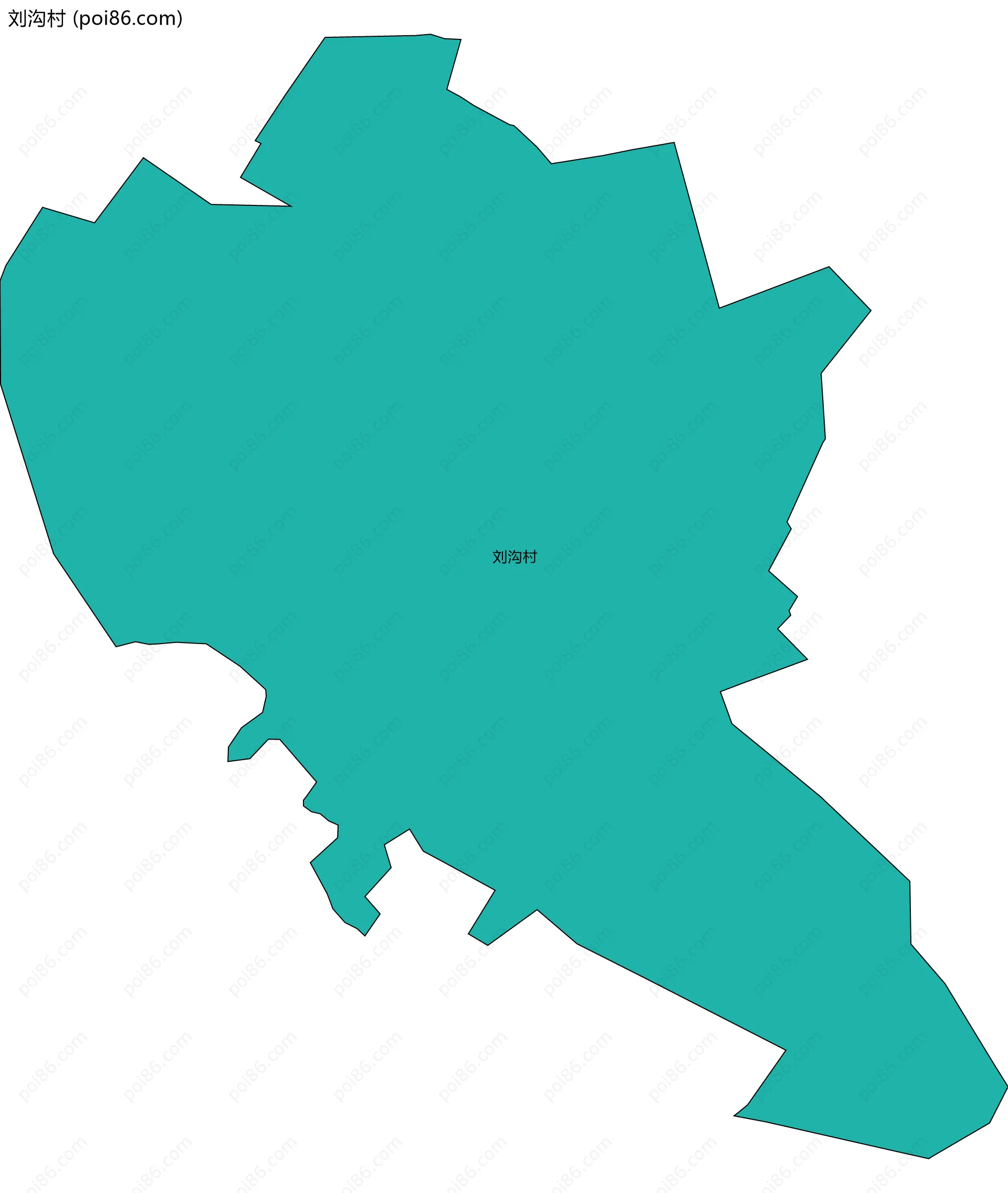 刘沟村边界地图