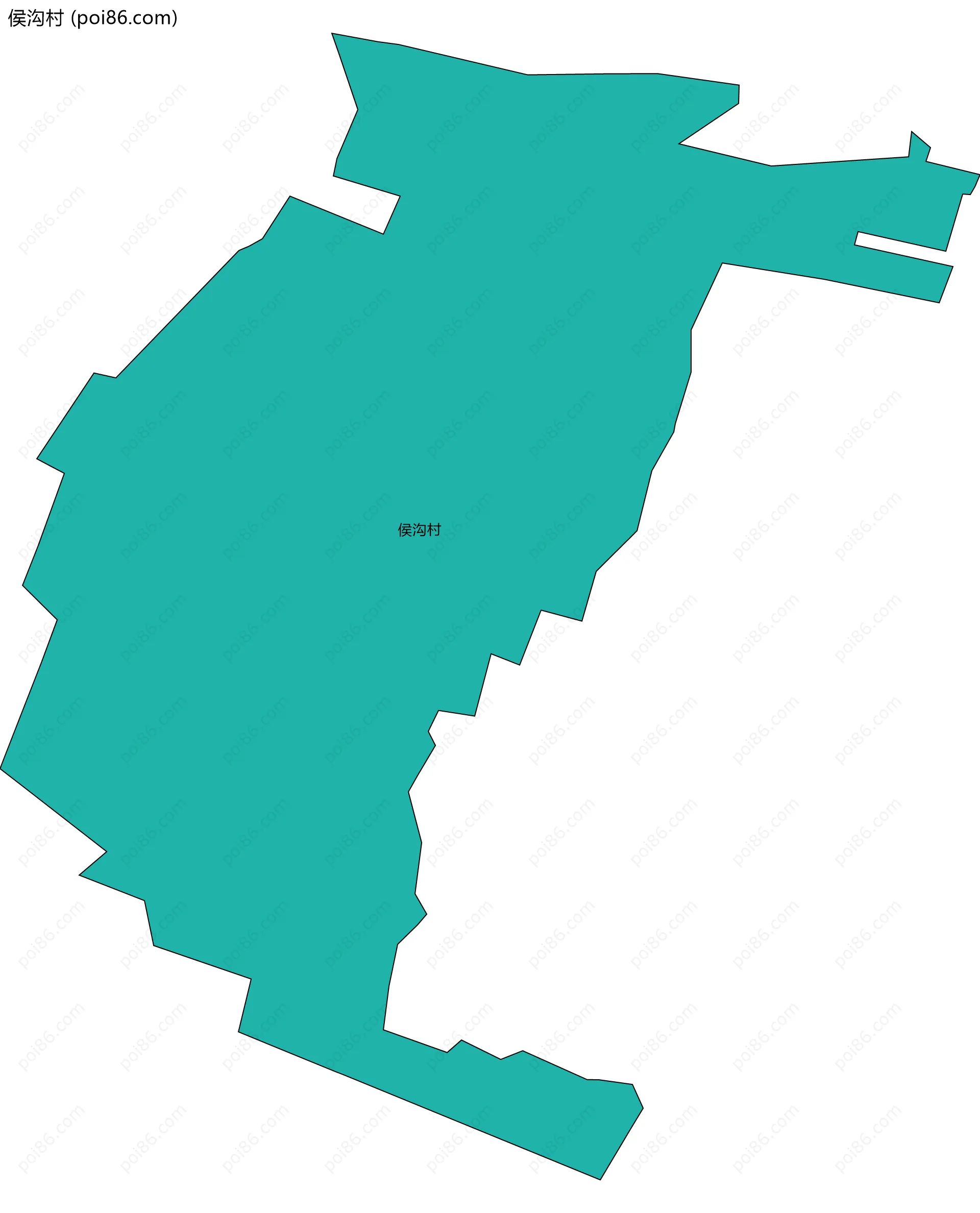 侯沟村边界地图