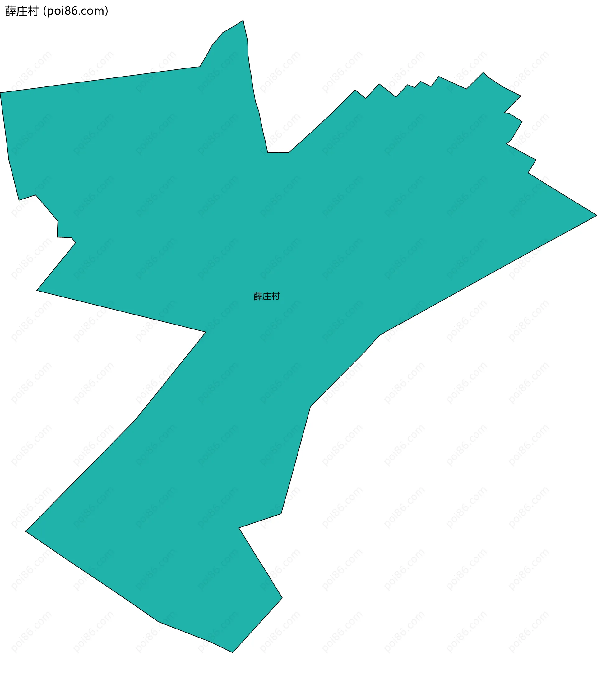 薛庄村边界地图