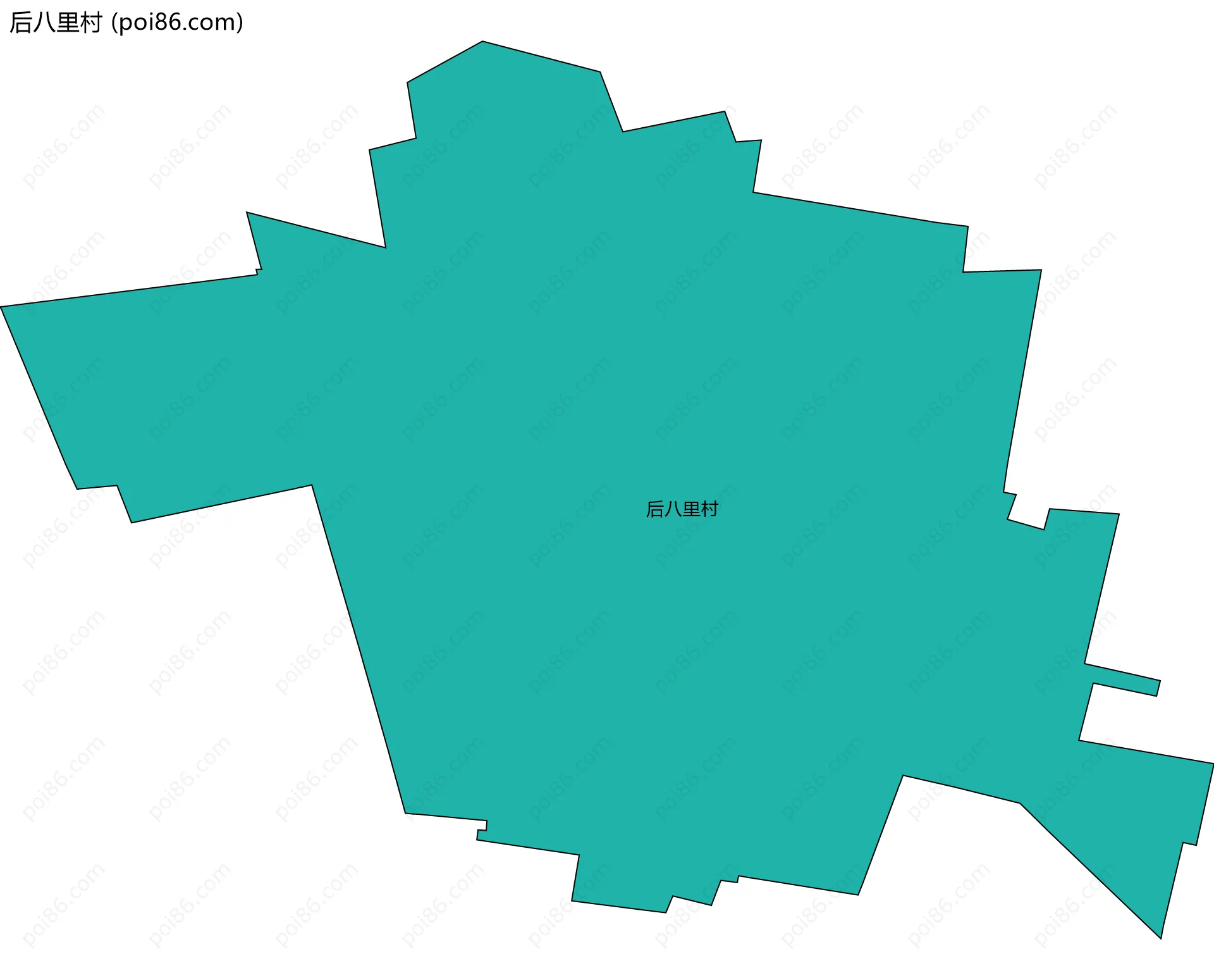 后八里村边界地图