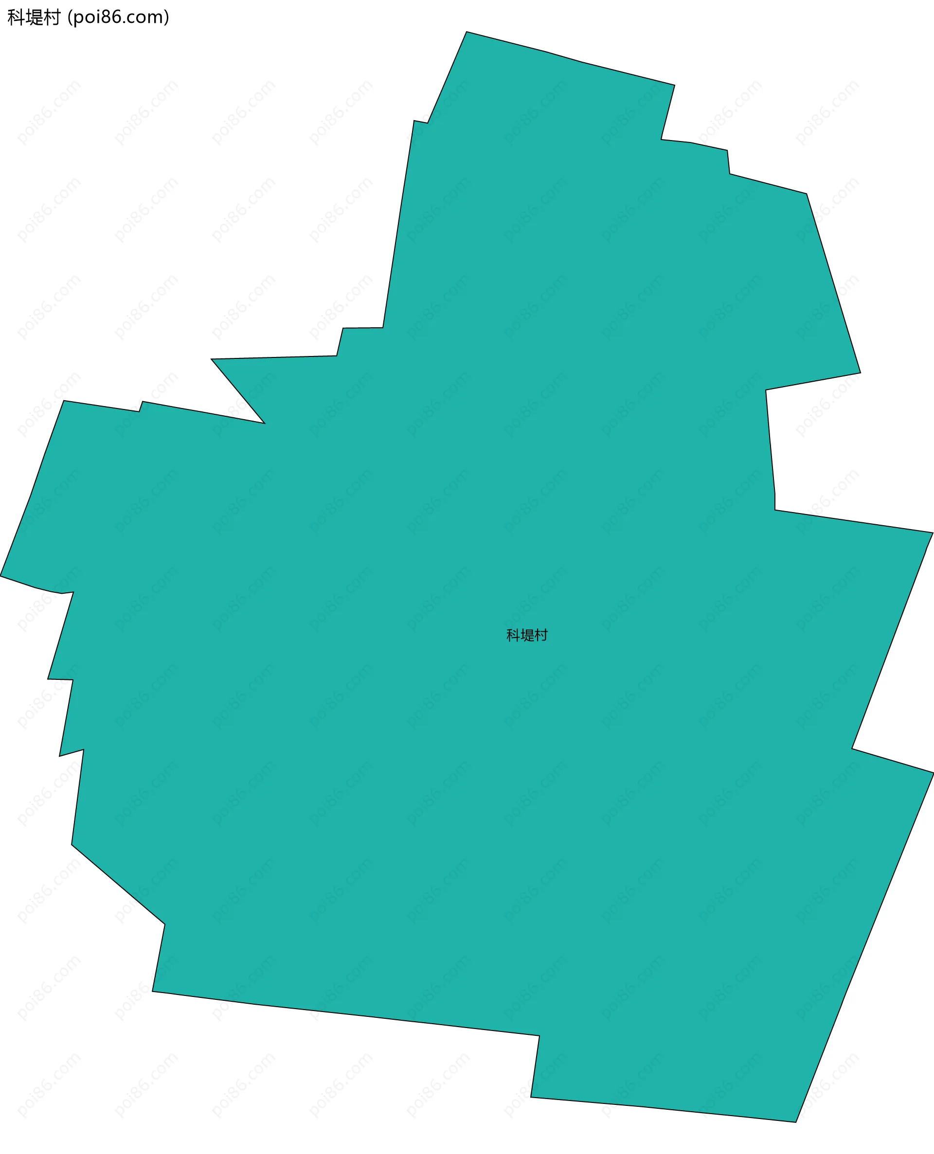 科堤村边界地图