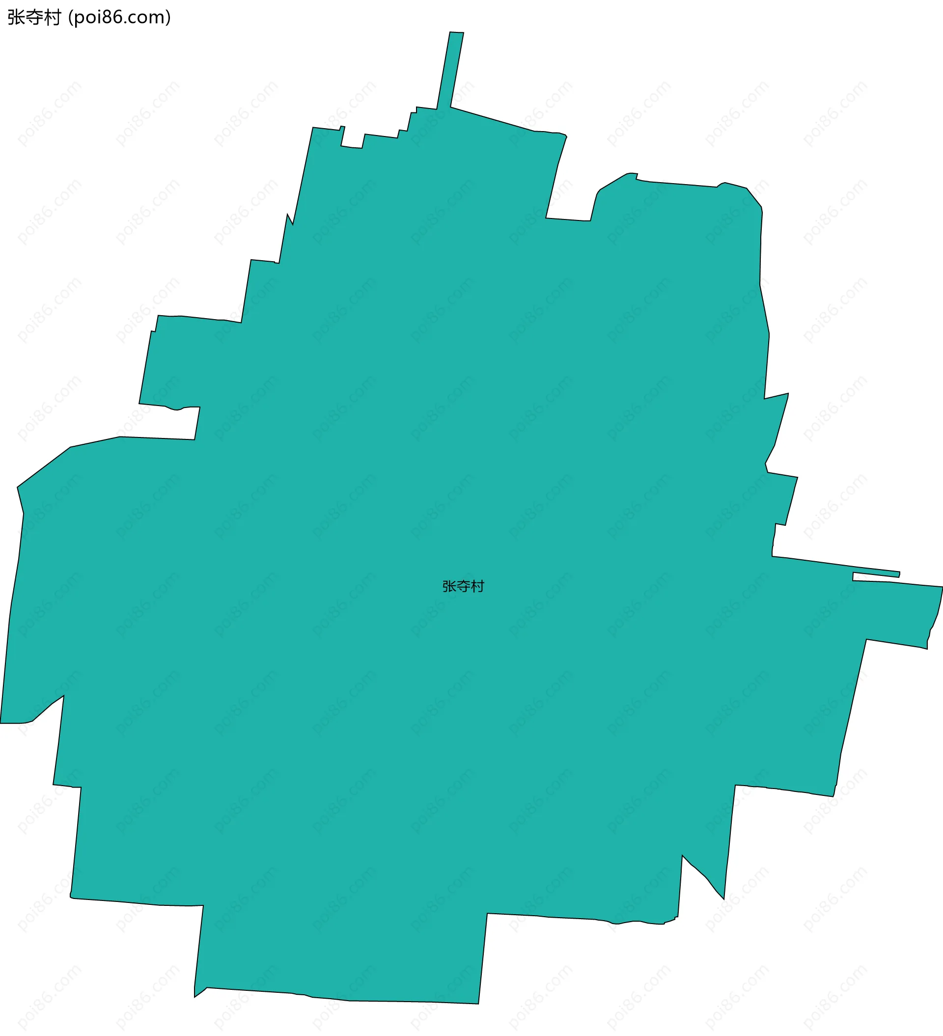 张夺村边界地图