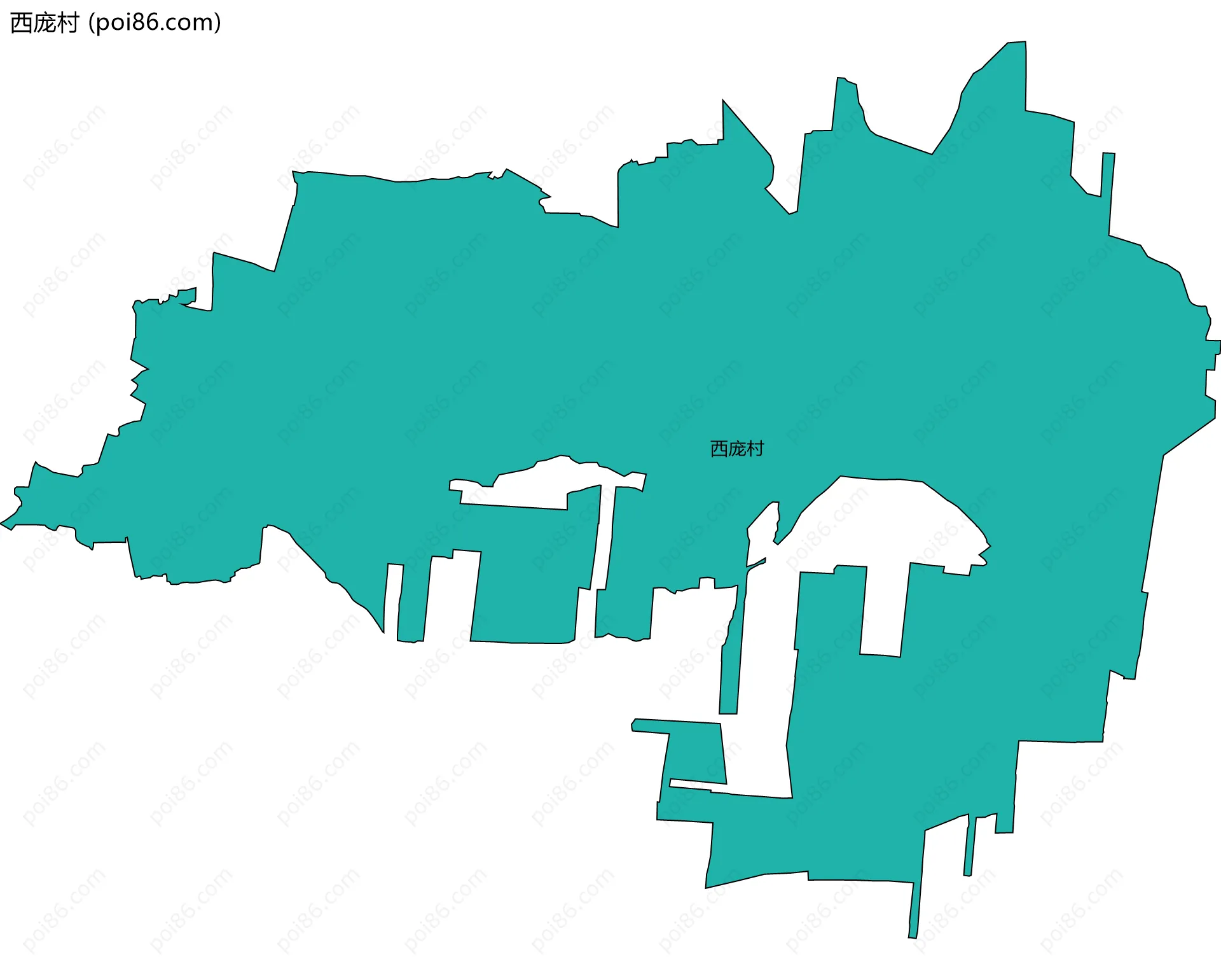 西庞村边界地图