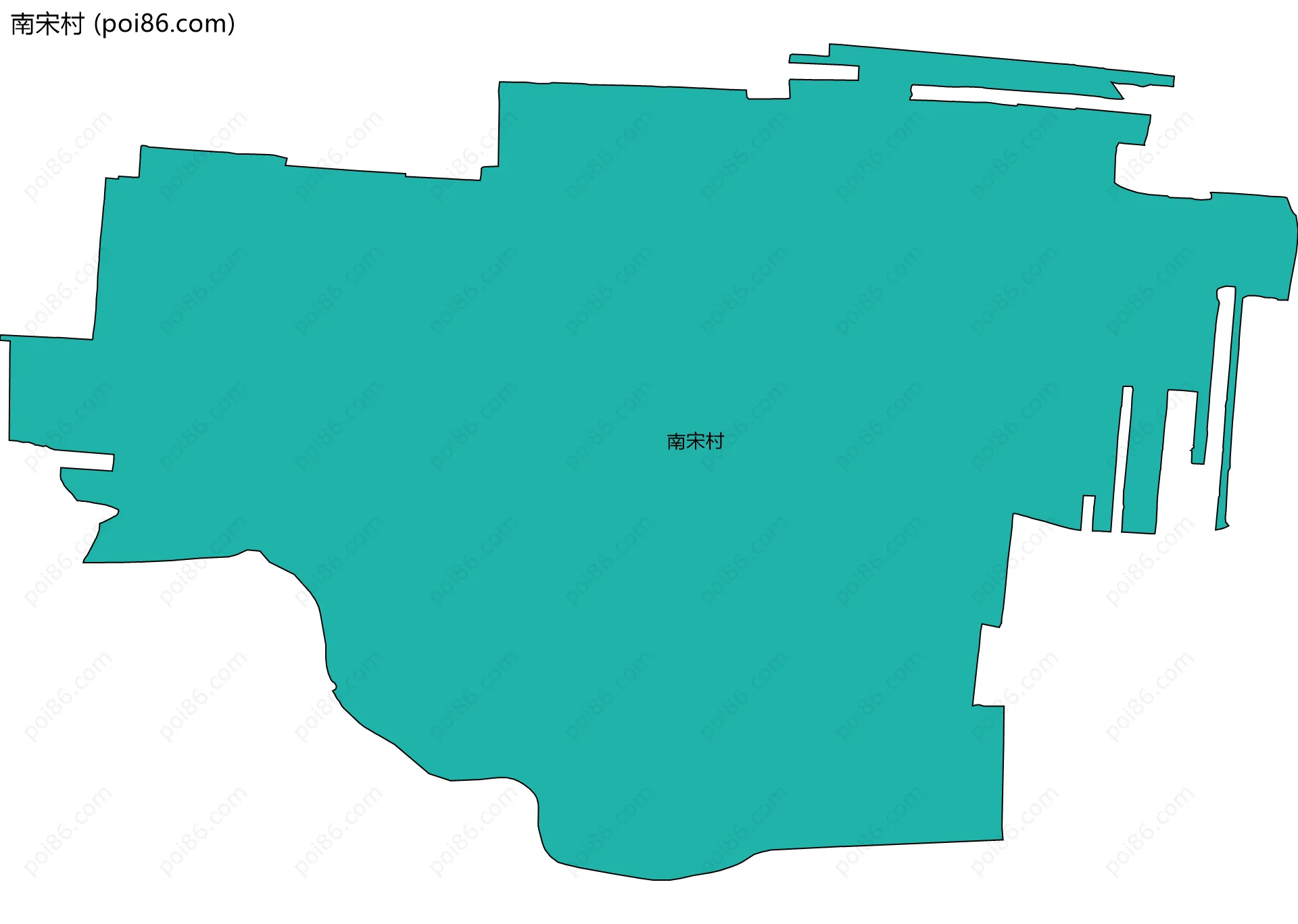 南宋村边界地图