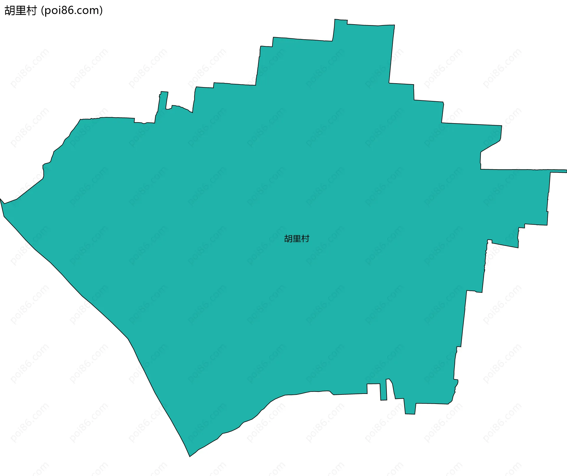 胡里村边界地图