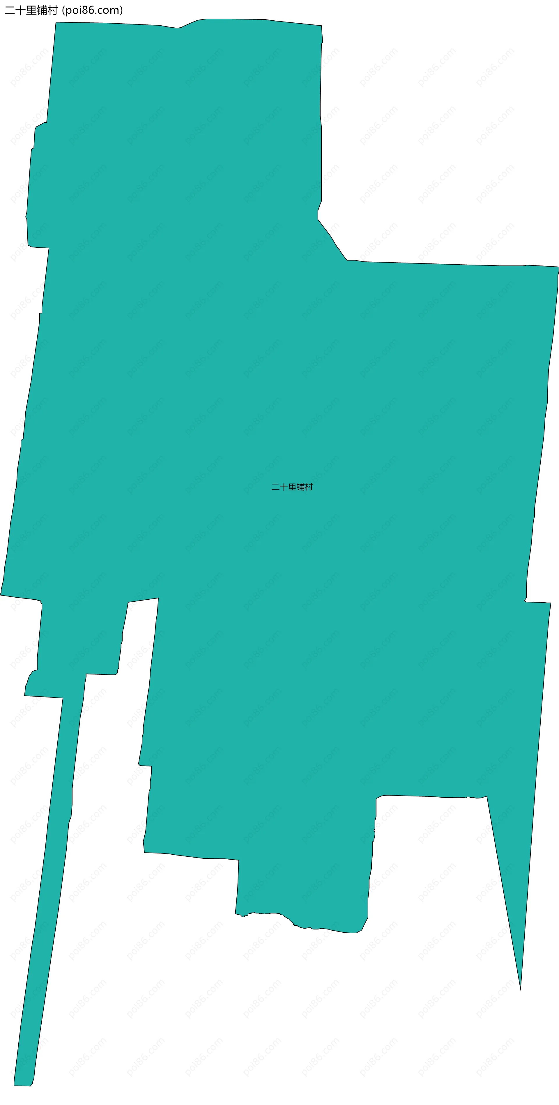 二十里铺村边界地图