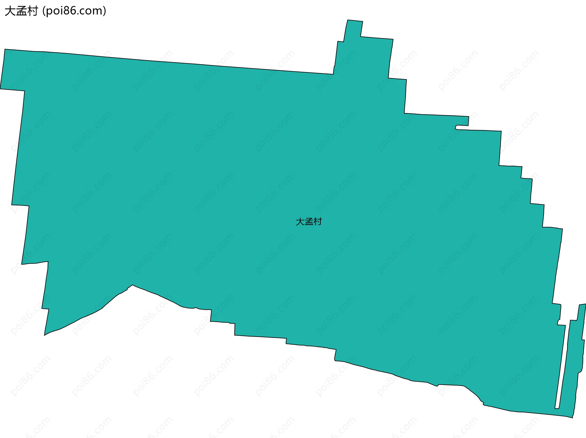 大孟村边界地图