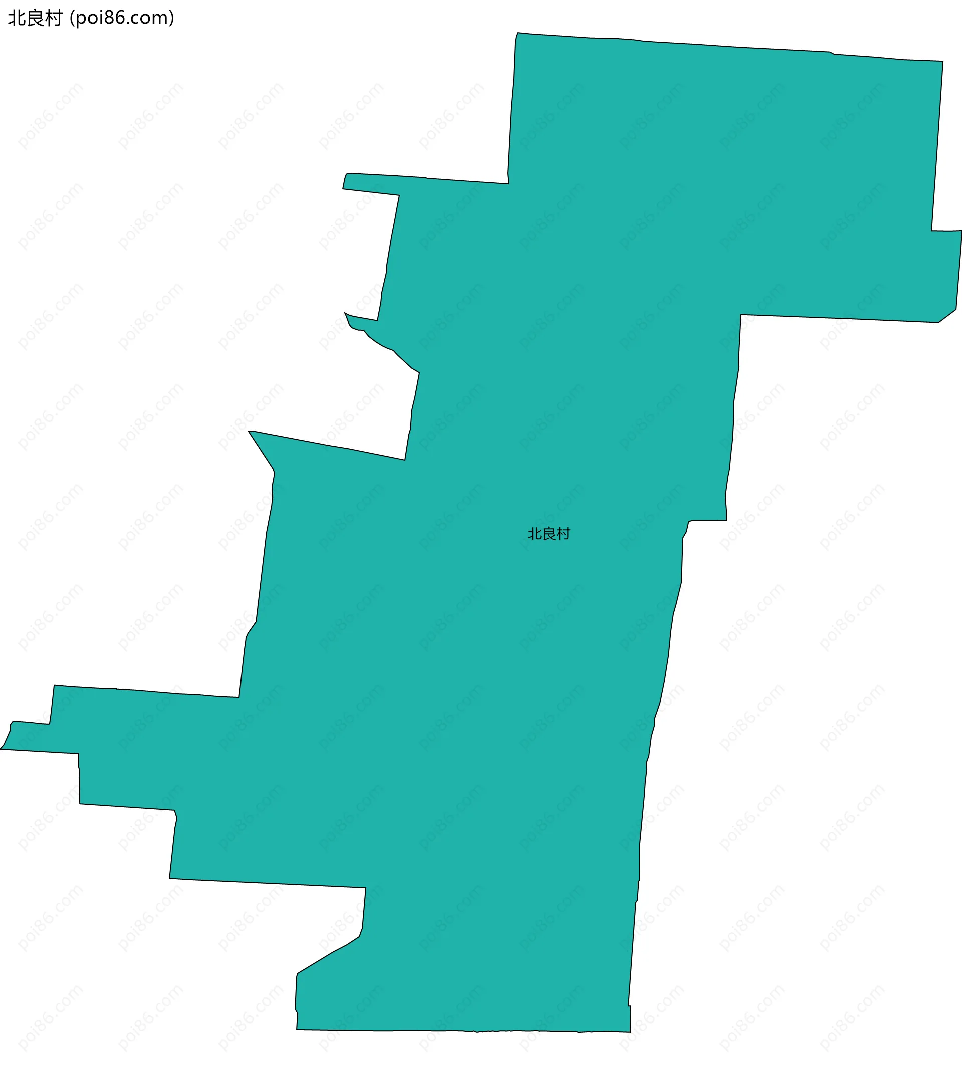北良村边界地图