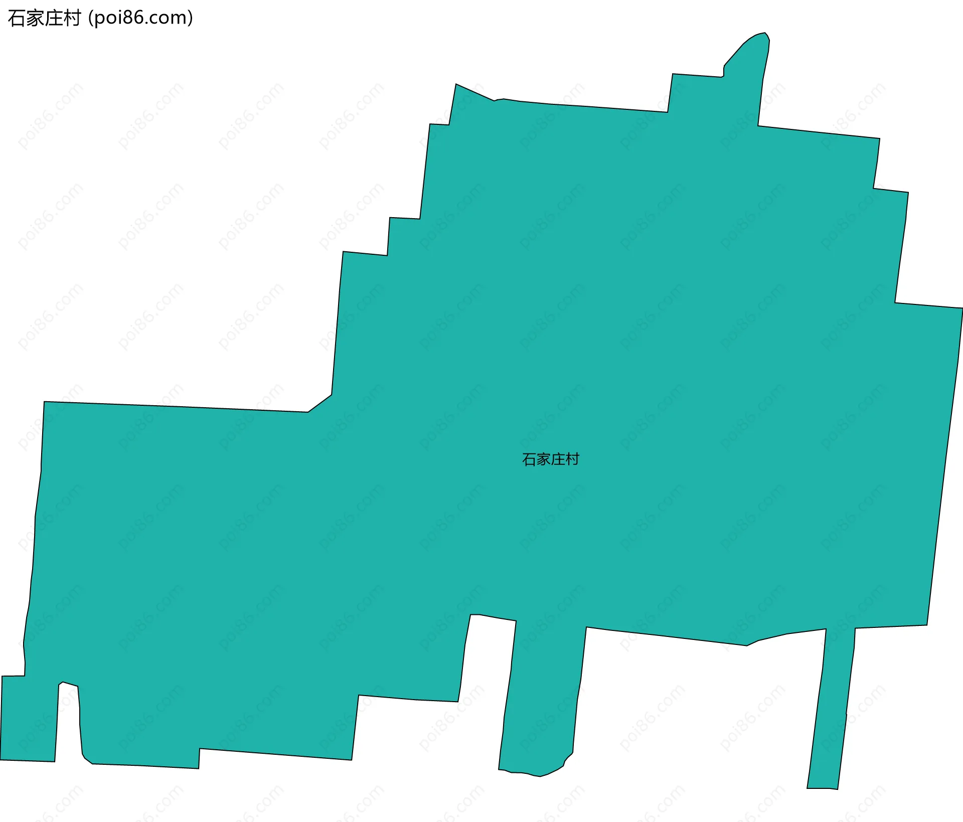 石家庄村边界地图