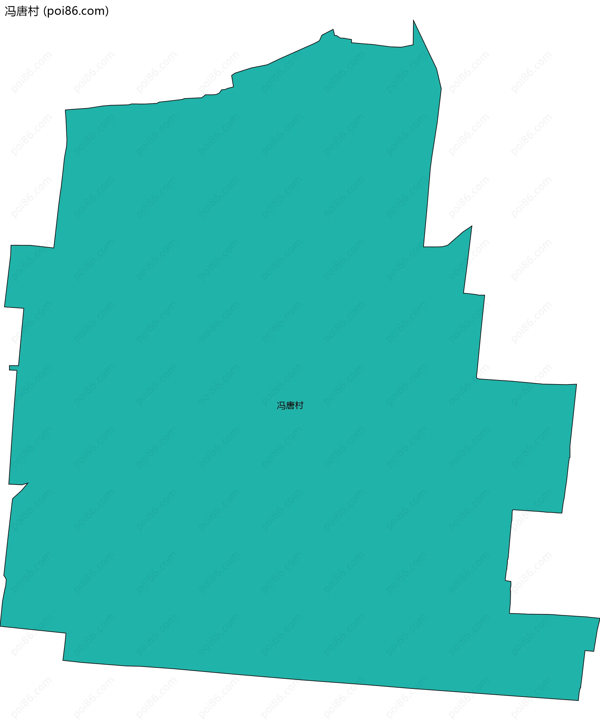 冯唐村边界地图