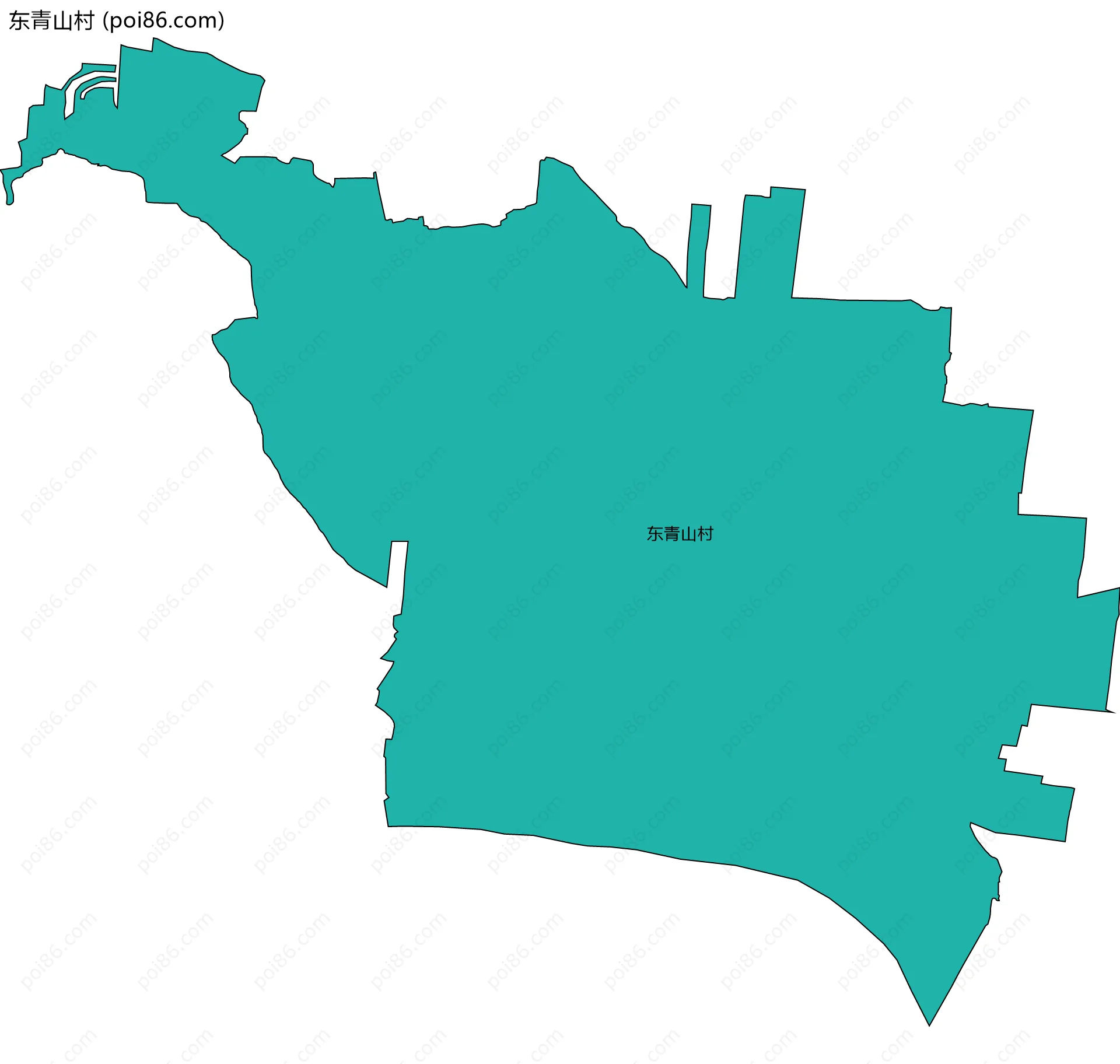 东青山村边界地图