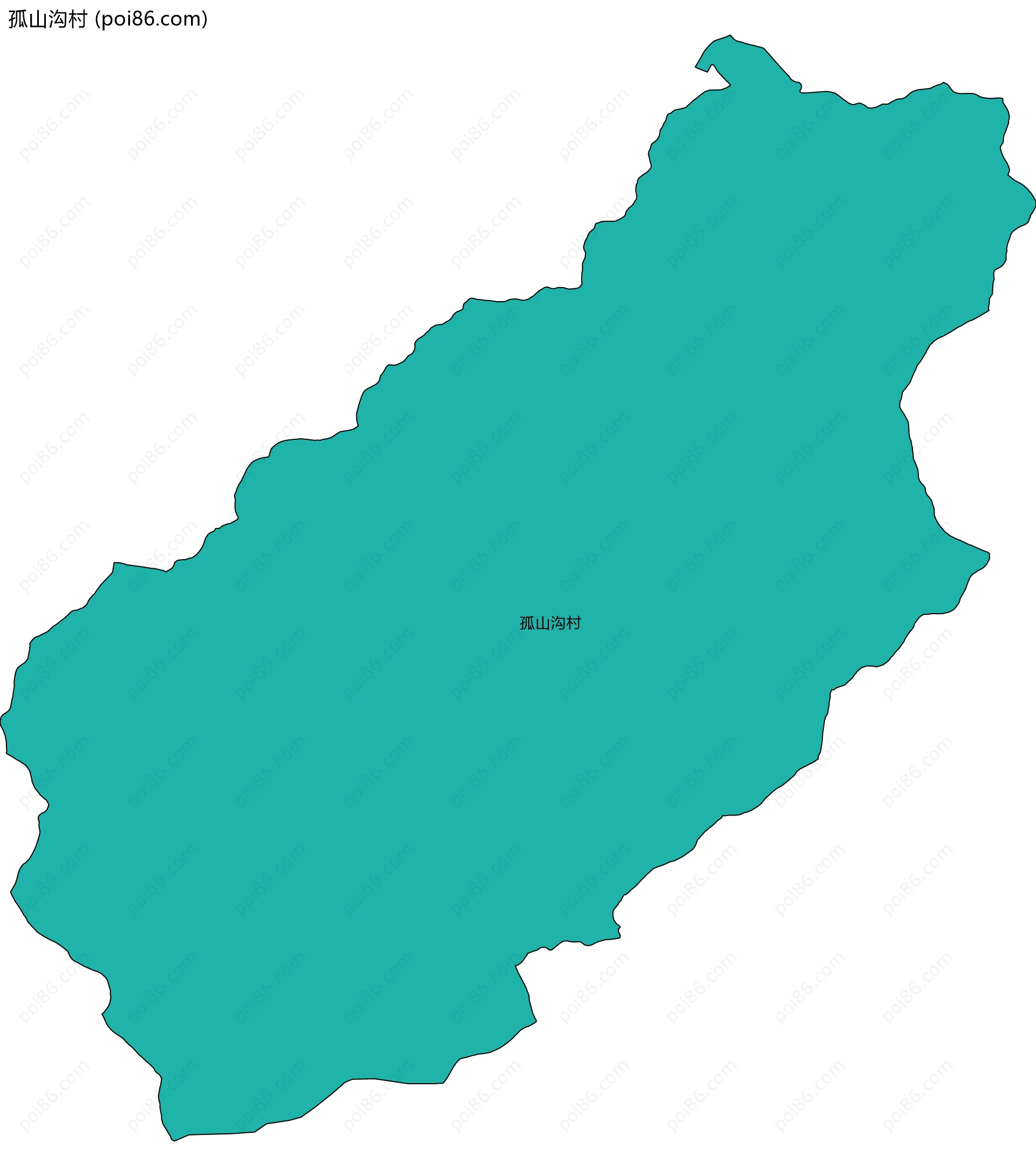 孤山沟村边界地图