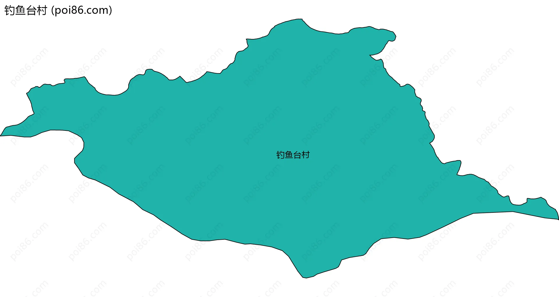 钓鱼台村边界地图