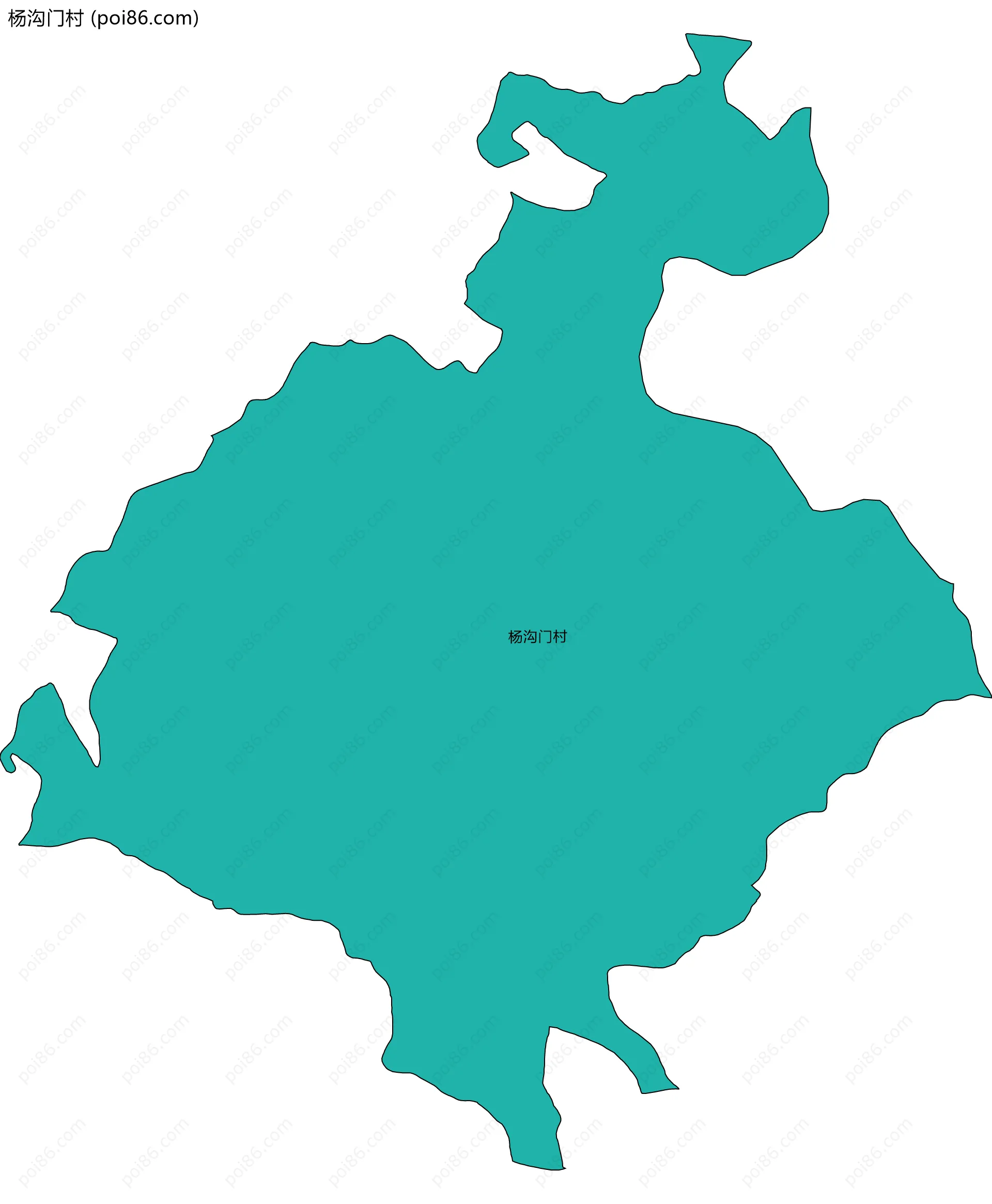 杨沟门村边界地图